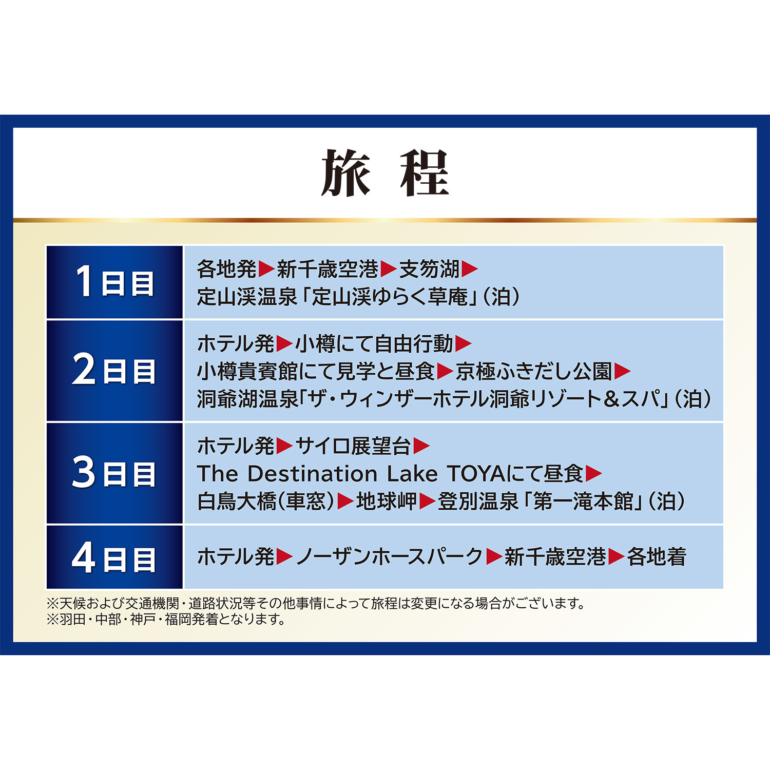 大人時間を愉しむ 初夏の北海道４日間 ２名１室 ＜神戸空港発着＞ 