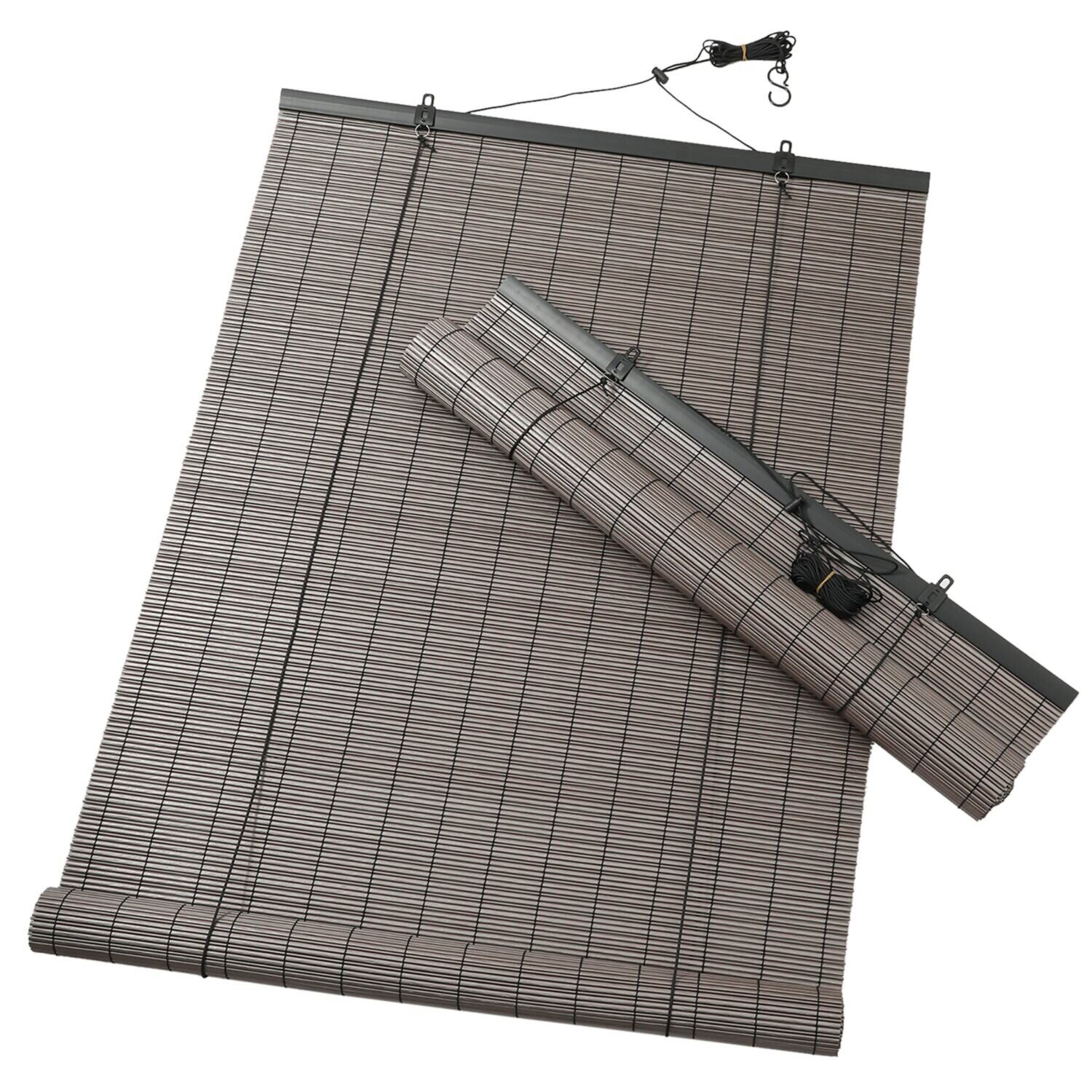 クラレトレーディングと 倉敷の老舗簾工場との 共同開発 モダンな遮熱すだれ ２本セット