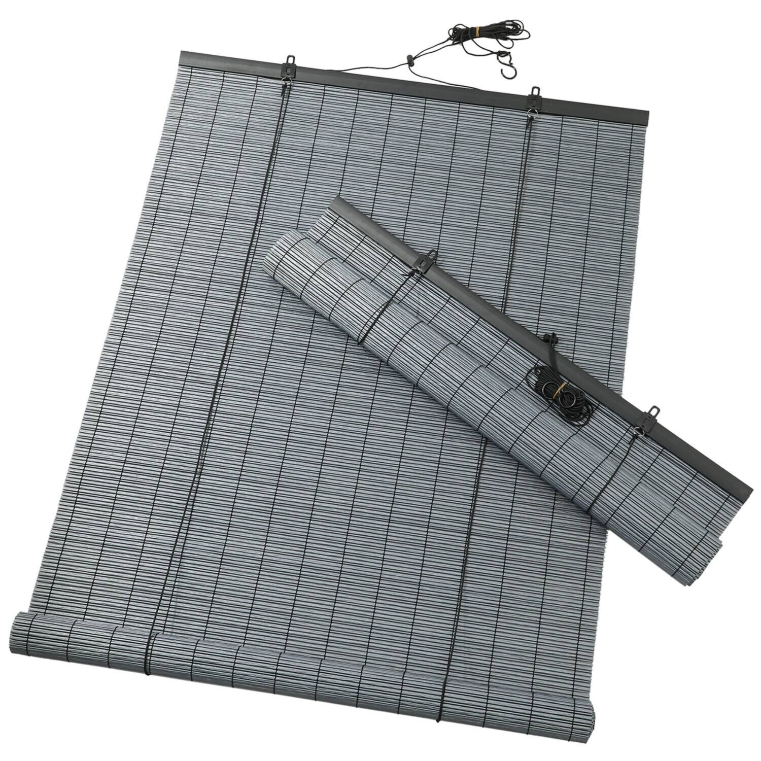 クラレトレーディングと 倉敷の老舗簾工場との 共同開発 モダンな遮熱すだれ ２本セット