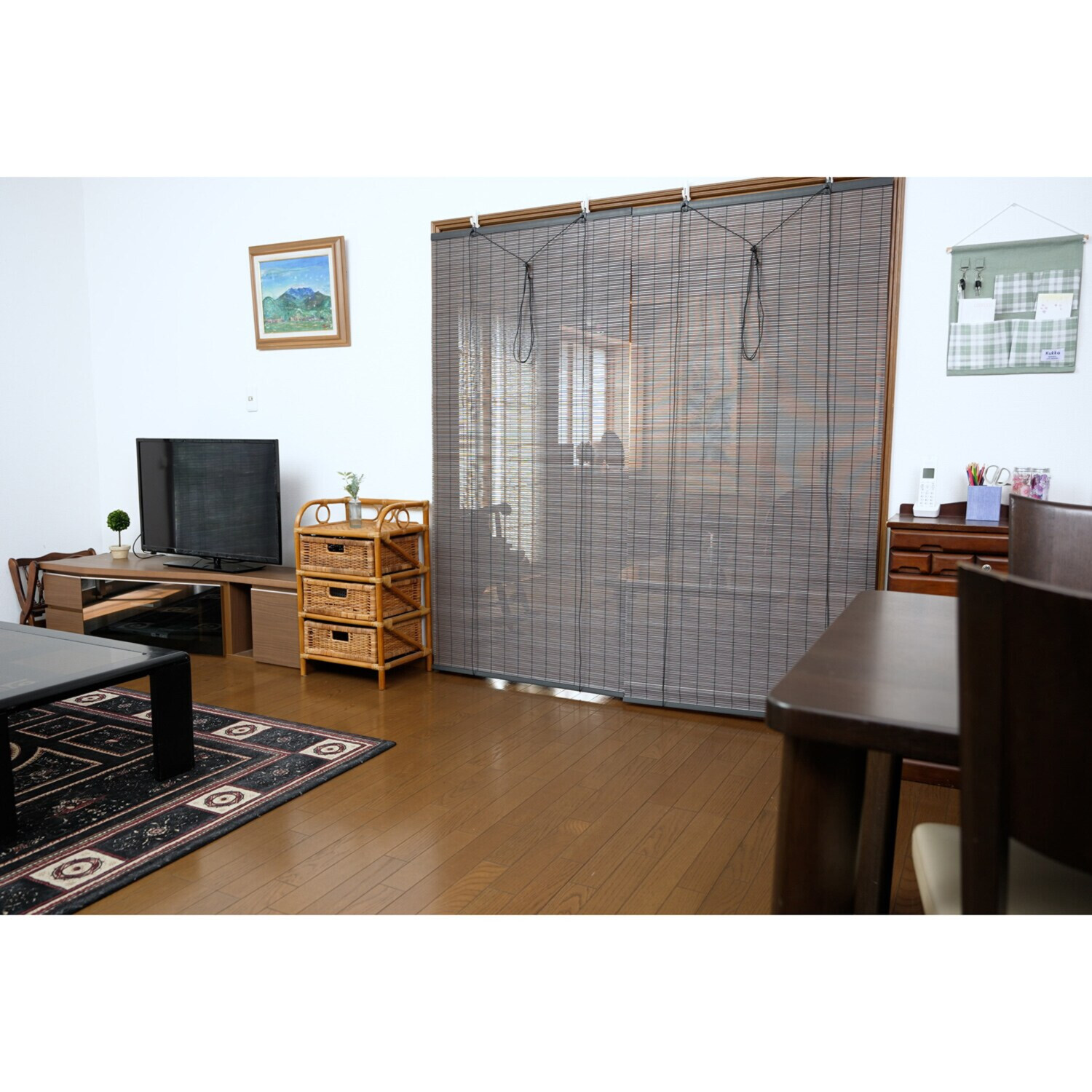 クラレトレーディングと 倉敷の老舗簾工場との 共同開発 モダンな遮熱すだれ ２本セット