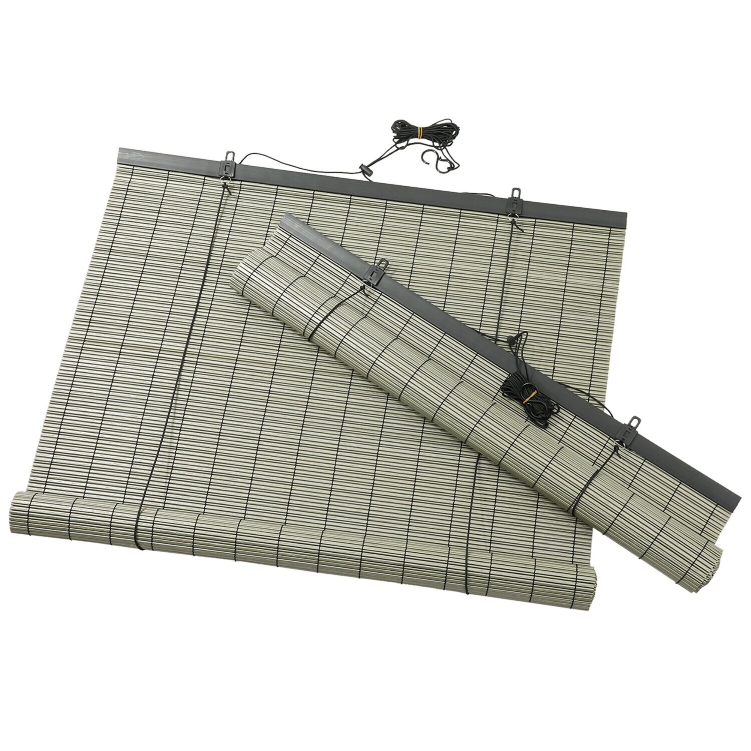 クラレトレーディングと 倉敷の老舗簾工場との 共同開発 モダンな遮熱すだれ 腰高窓用２本セット