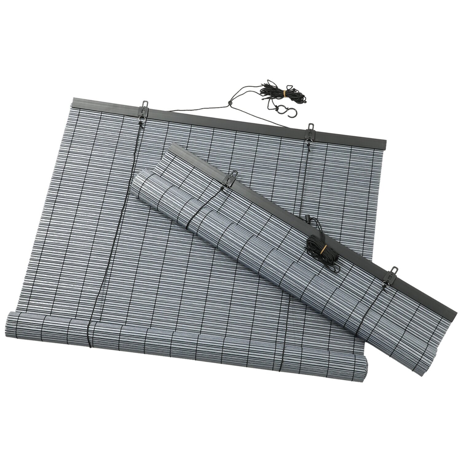 クラレトレーディングと 倉敷の老舗簾工場との 共同開発 モダンな遮熱すだれ 腰高窓用２本セット