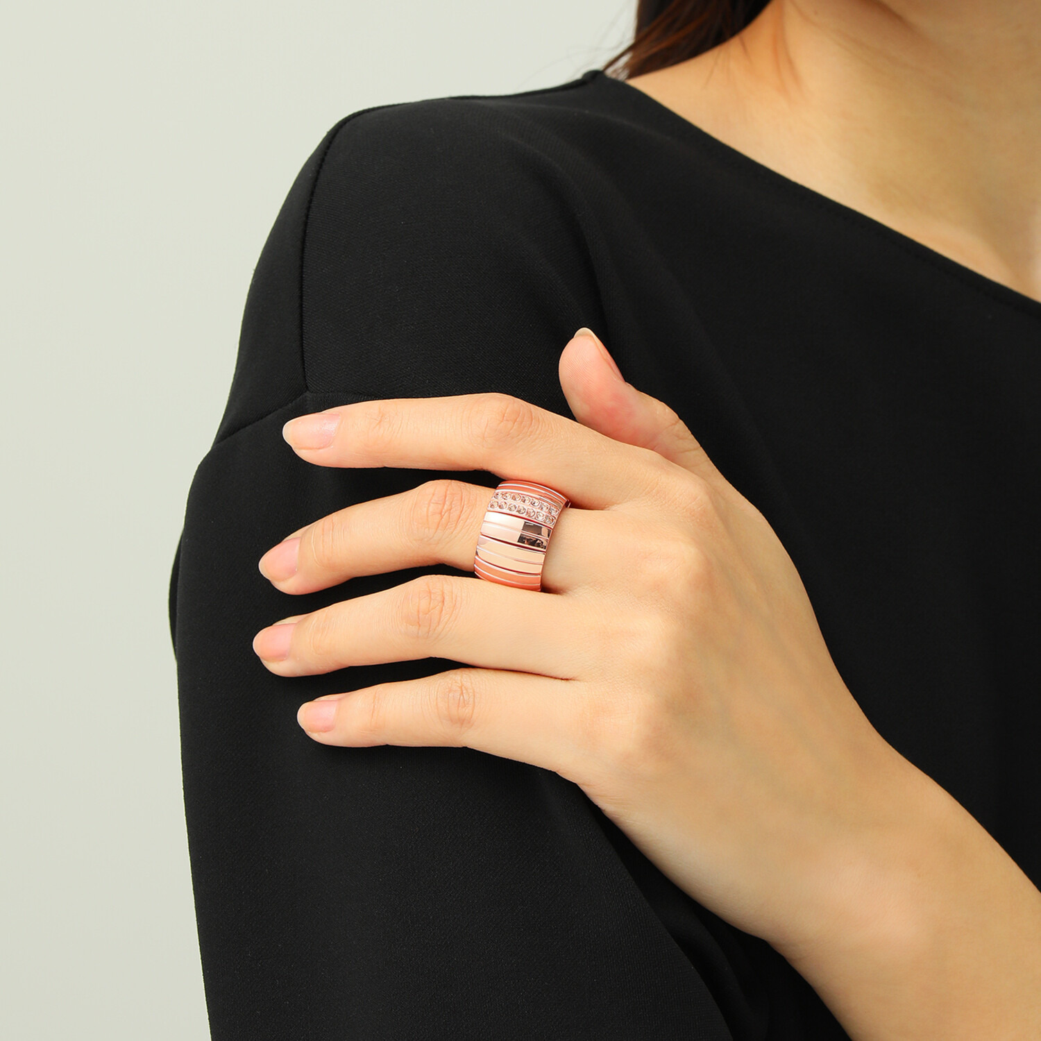 エービーステン ステンレス ビジュウ イラスティックリング