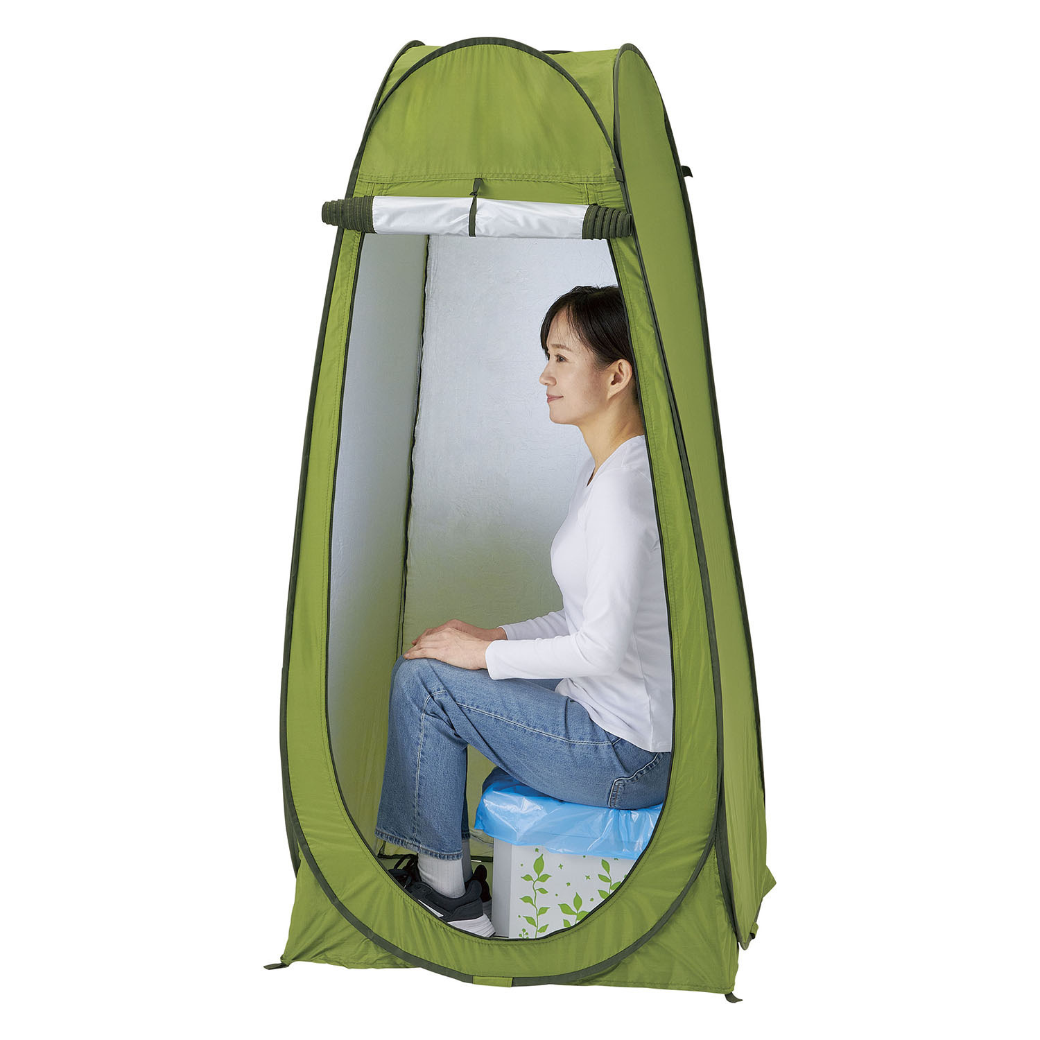 ワンタッチでパッと開く コンパクトで簡単組み立て 緊急トイレテント