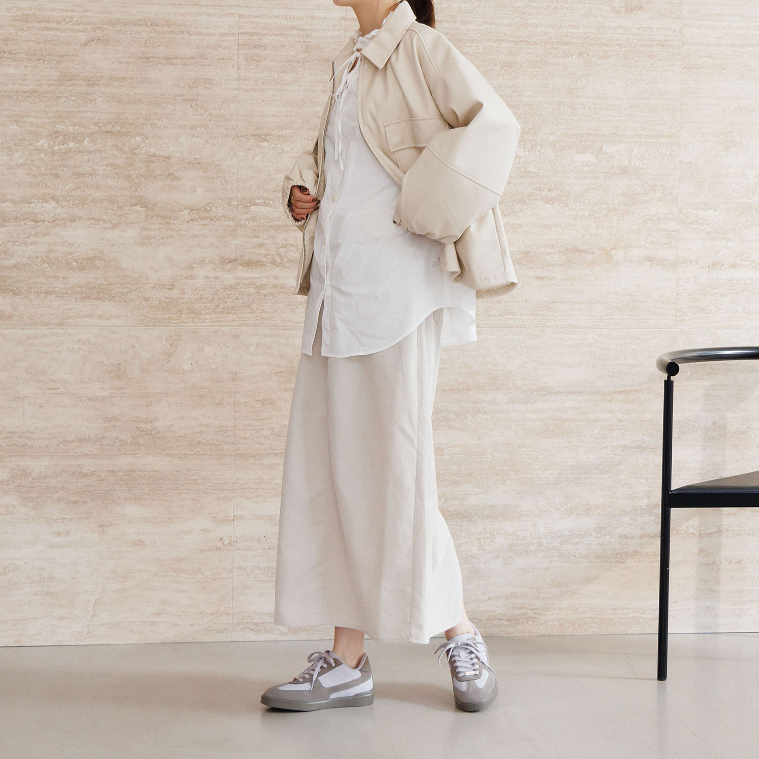 卑弥呼 はっ水 牛革スエードコンビ コートソールスニーカー