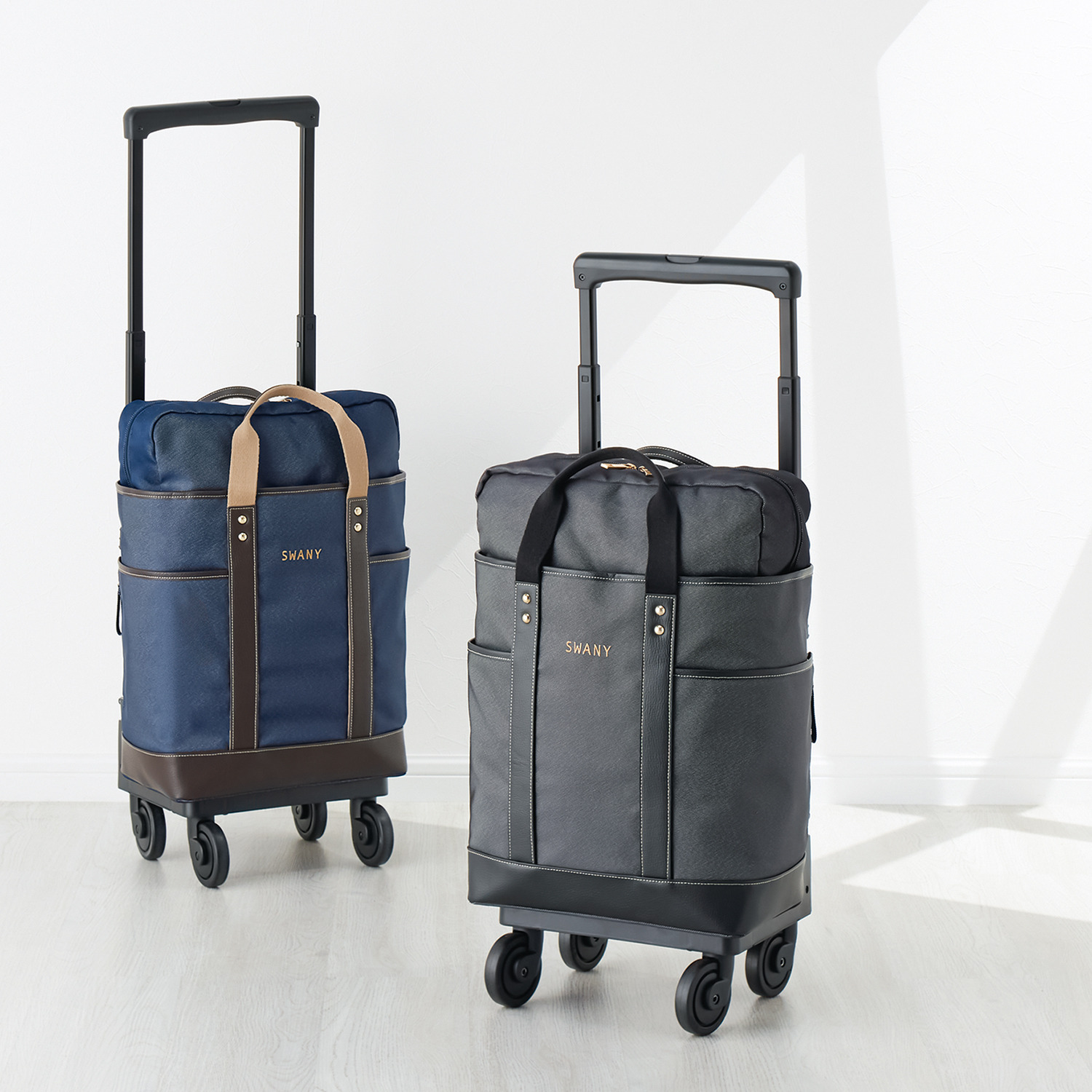 ＜Ｍサイズ＞スワニー トートキャリー アクティブタウントート ４輪ストッパー付 