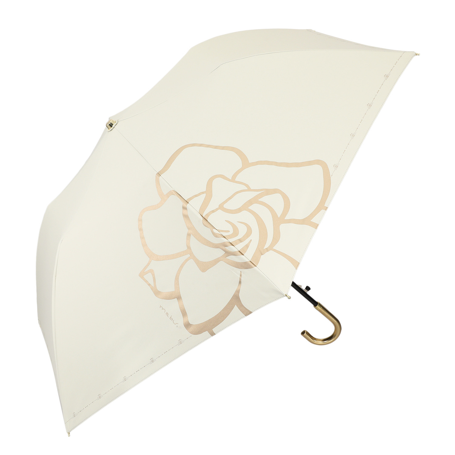 マブ パッと開いてスッと閉じる 遮光＆遮熱 折りたたみジャンプ傘 ヒートカットチタンコート ショートジャンプライト