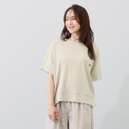 ヴィ・ドゥース オーストラリア産 コットン１００％使用 さらさらタッチ コクーンシルエット 大人のＴシャツ