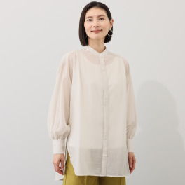 元町ゼラール シアーチュニックシャツ