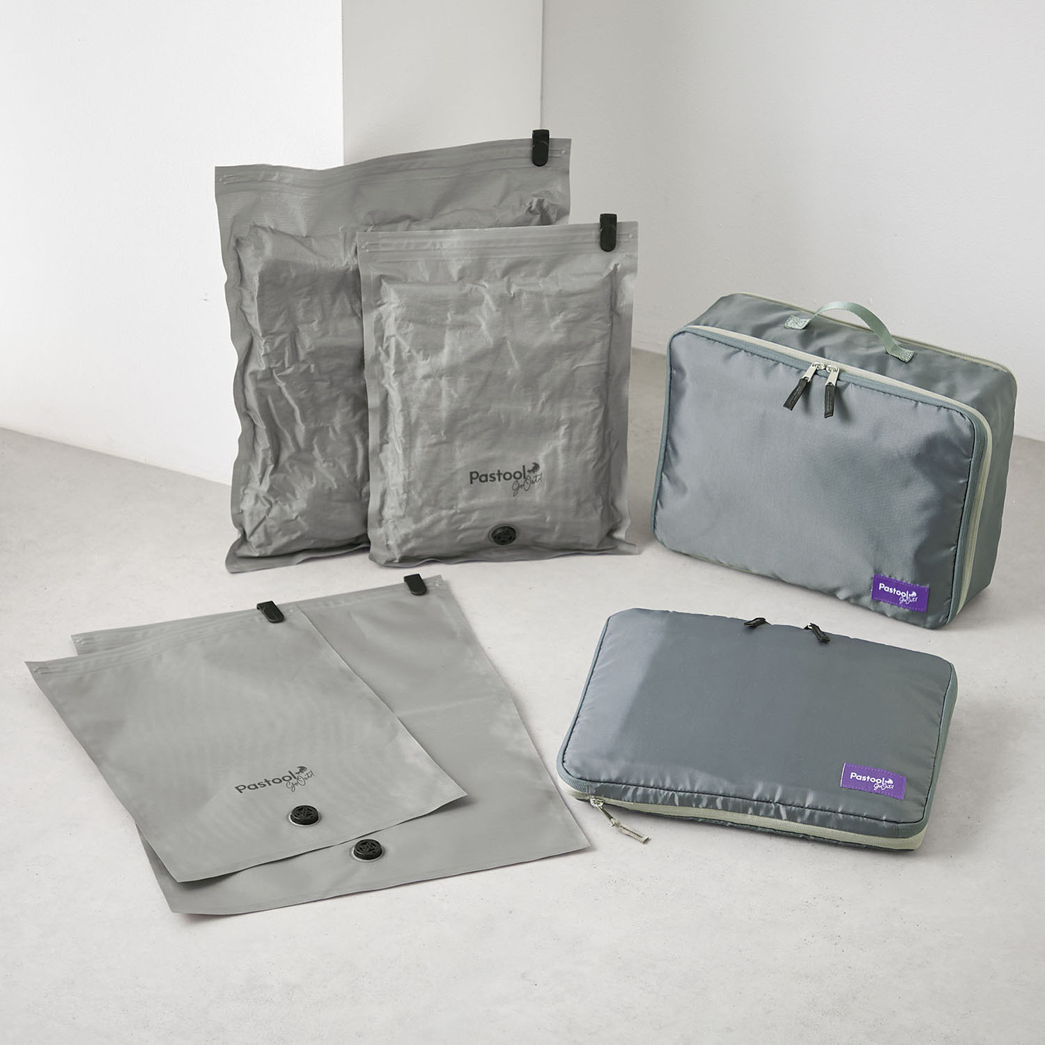 Ｐａｓｔｏｏｌ ｇｏ　ｏｕｔ トラベルじゃばら 圧縮ポーチ ２個セット