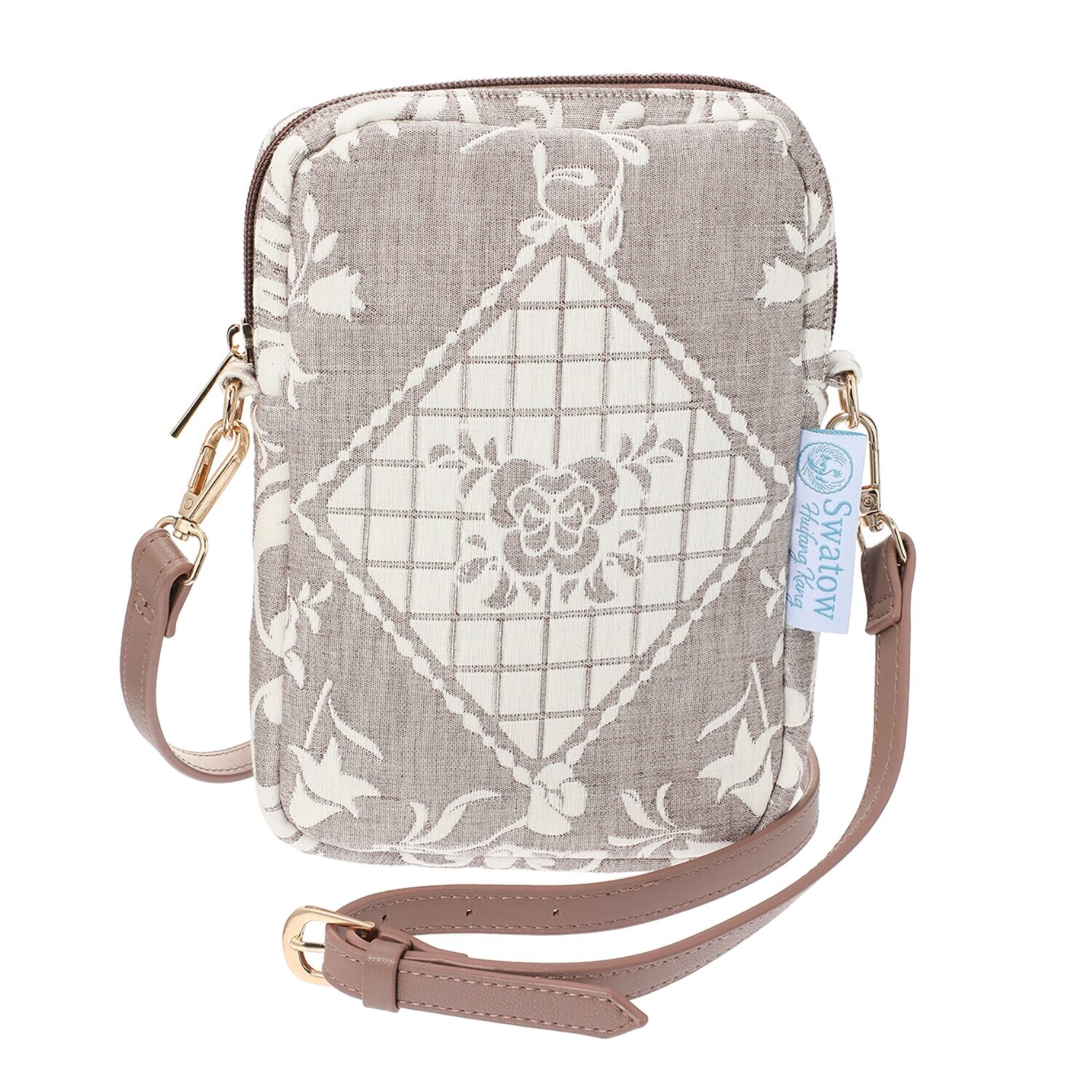 スワトウ刺しゅう協会認定 ジャガード織 デザインポシェット