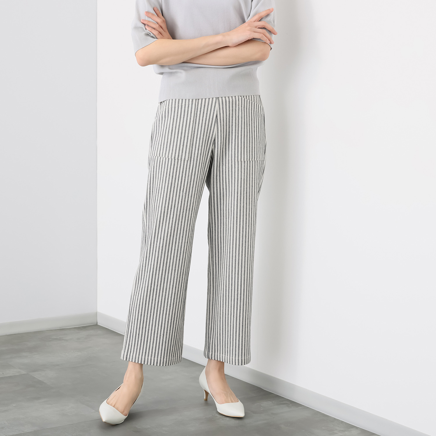 アンダモン 綿１００％ ヒッコリーストライプ ベイカーパンツ ＜ユニセックス＞