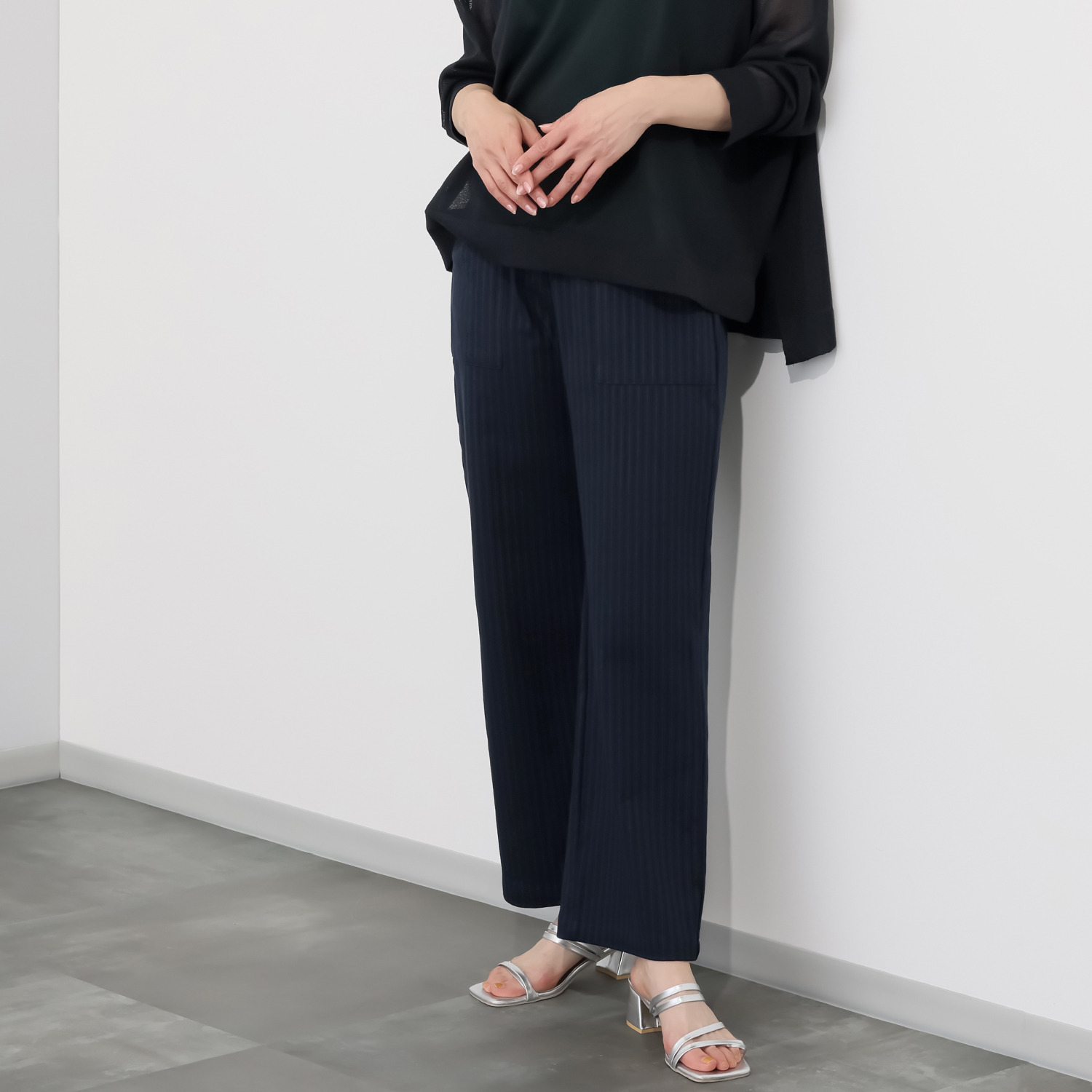 アンダモン 綿１００％ ヒッコリーストライプ ベイカーパンツ ＜ユニセックス＞