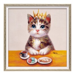オイルペイントアート ランチタイム ＜約３３×３３ｃｍ＞ 