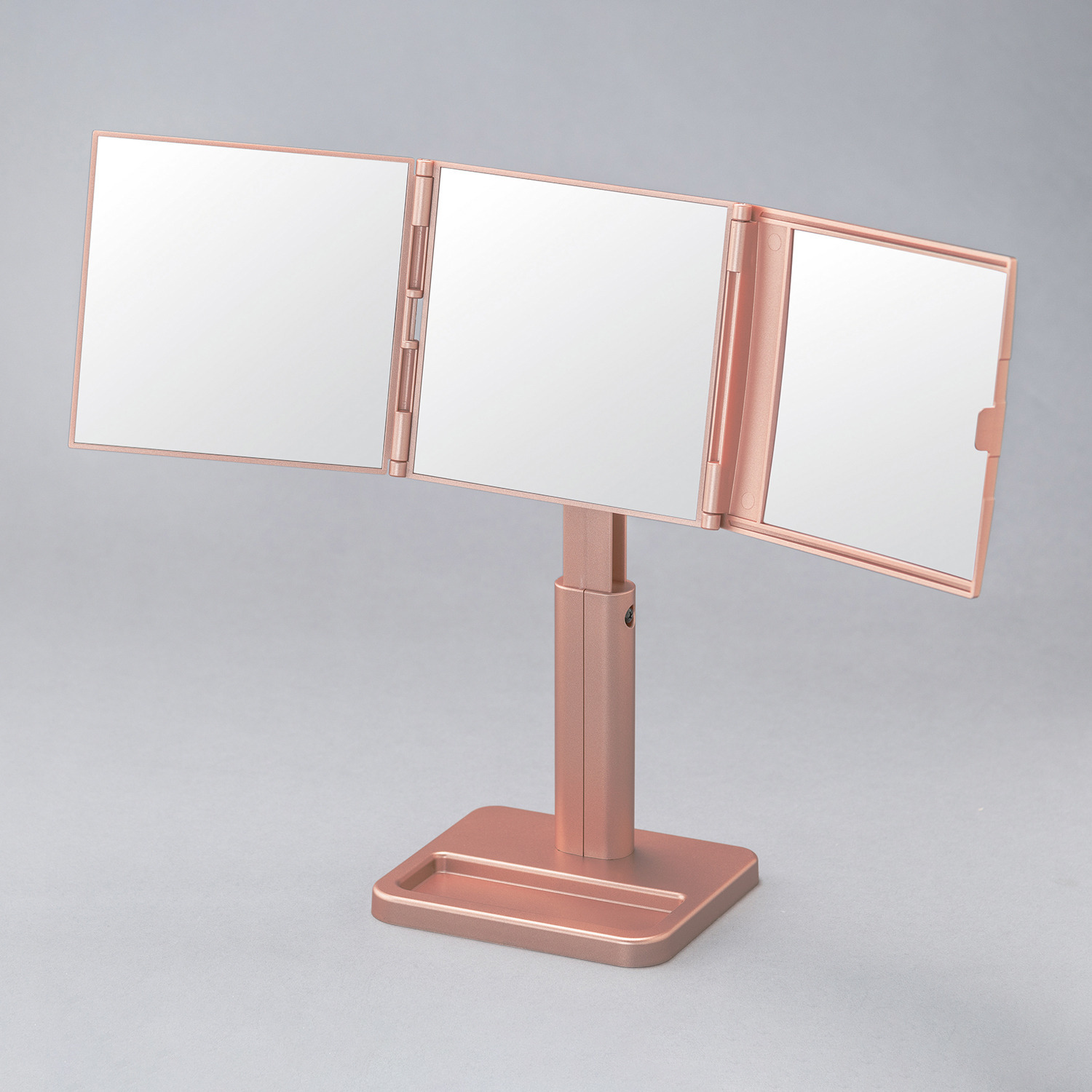 ホリウチミラーの自信作！ 様々な角度から 自分を確認でき ２倍拡大鏡もついた三面鏡 ナピュア スタイリング スタンドミラー