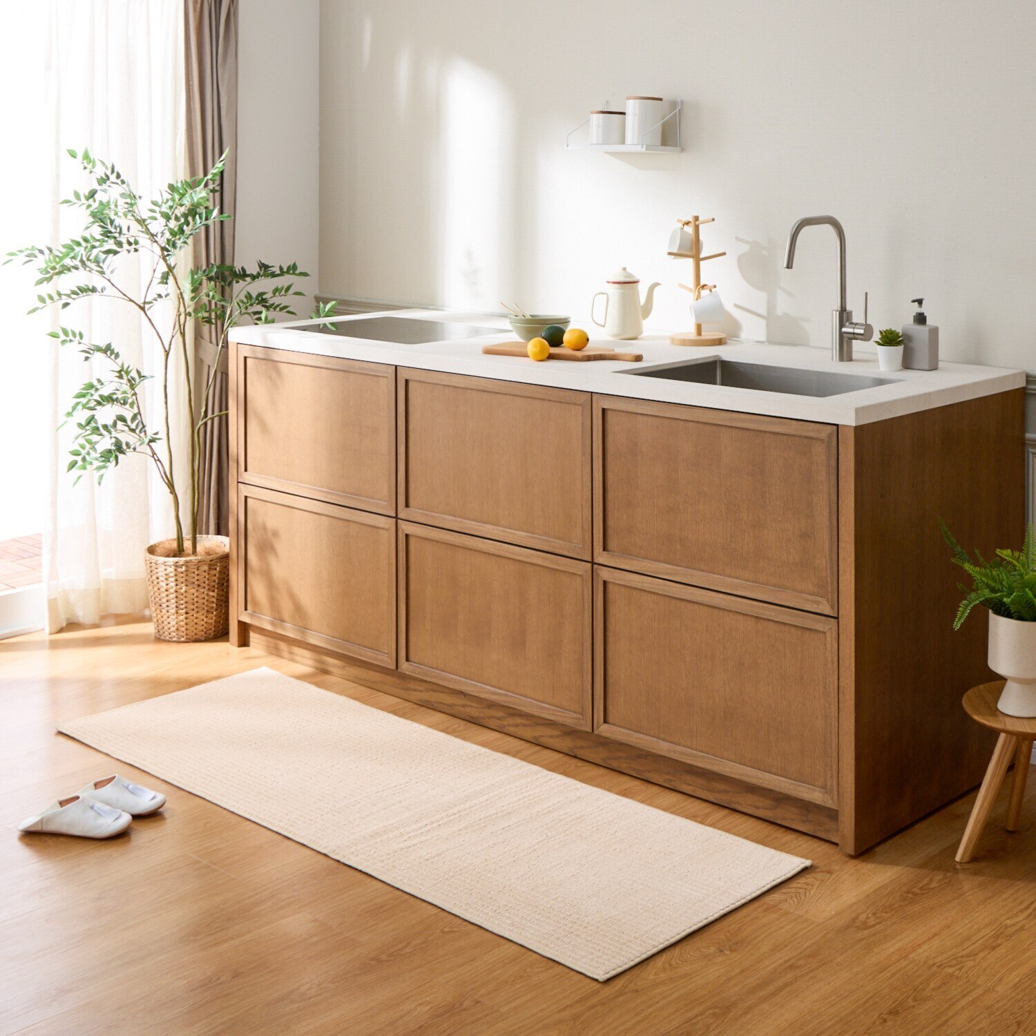 マジカルドライホーム 除湿・消臭・吸水 キッチンマット 裏側防水機能付 ＜６０×１８０ｃｍ＞