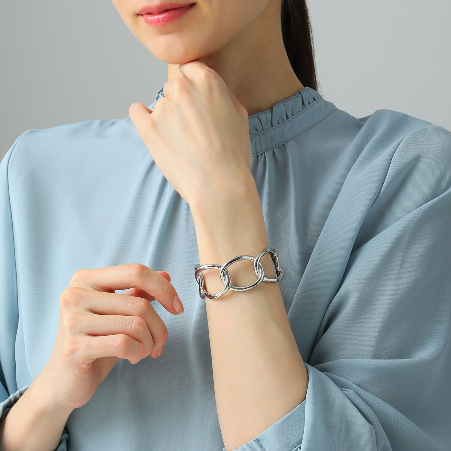 デルークス ステンレス ボリューム デザインバングル