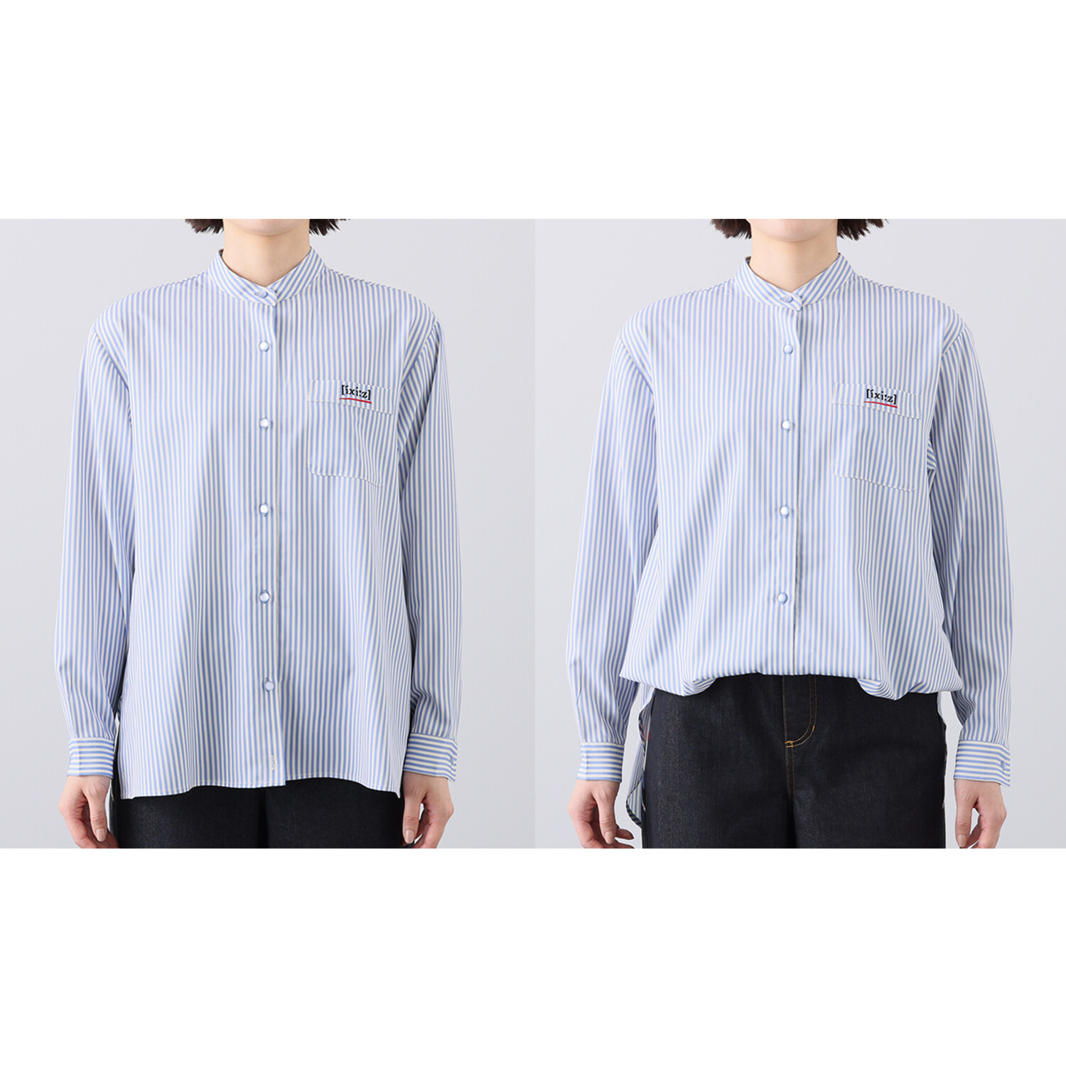 イクシーズ シルエット変化を楽しむ シャツチュニック