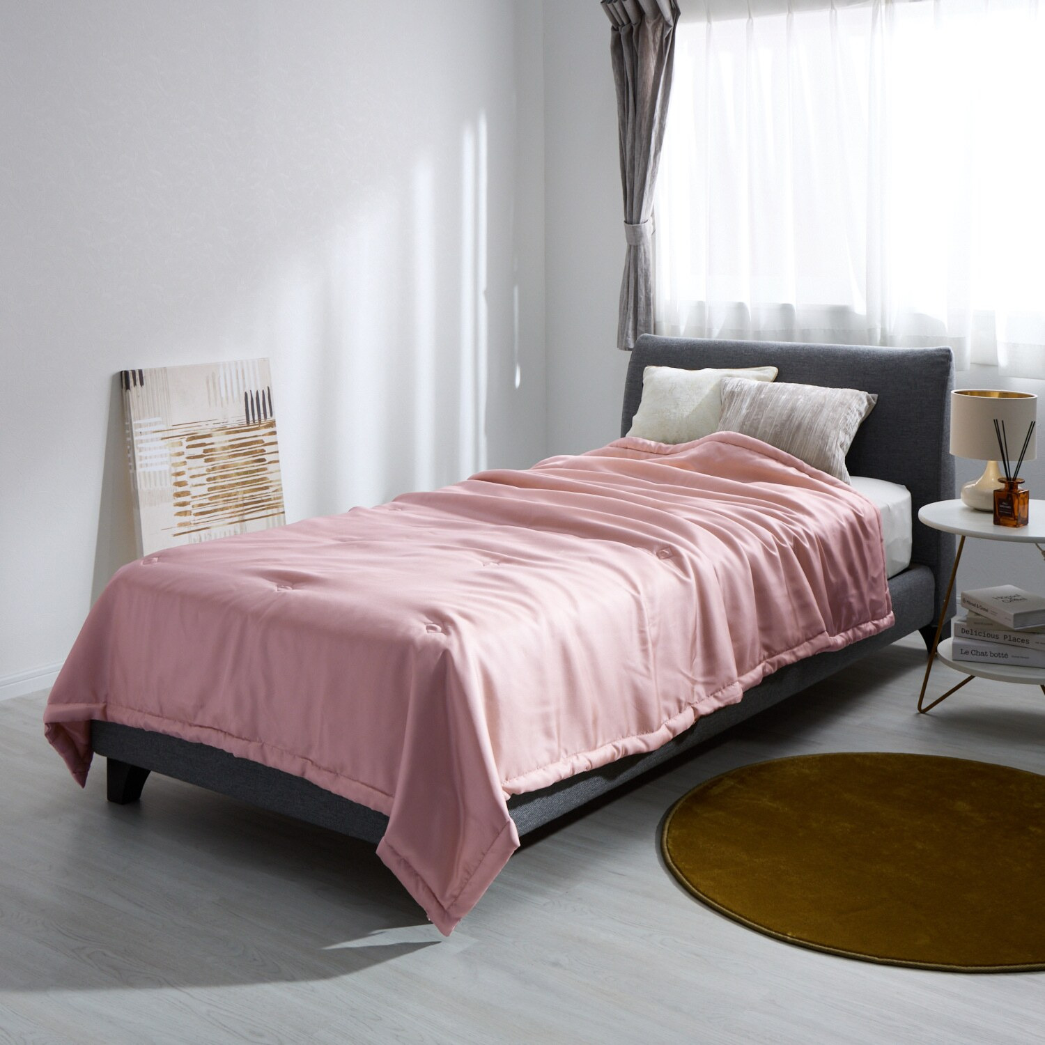 ｎｉｓｈｉｋａｗａ　西川 生地も中わたも シルク１００％！ 日本製 オールシルク 洗える真綿肌掛けふとん ＜ダブル＞