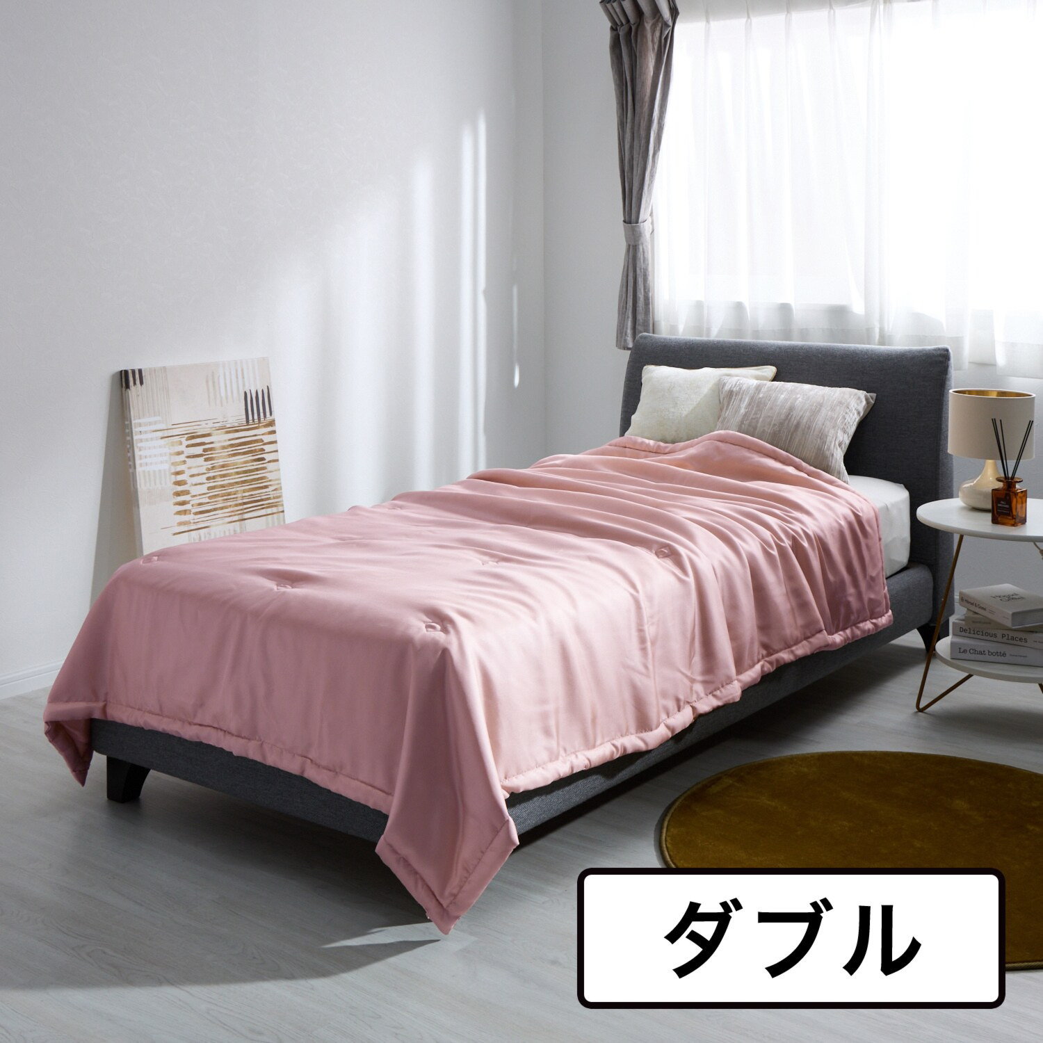 ｎｉｓｈｉｋａｗａ　西川 生地も中わたも シルク１００％！ 日本製 オールシルク 洗える真綿肌掛けふとん ＜ダブル＞