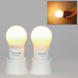 パナソニック ＬＥＤランタン “球ランタン” ＆乾電池エボルタ 同色２個セット