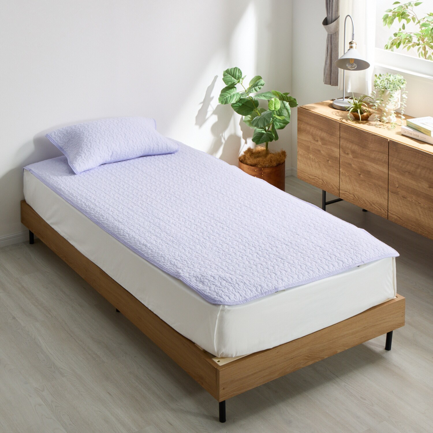 ｎｉｓｈｉｋａｗａ　西川 オールコットン 抗菌　リバーシブル やわらか水洗い敷きパッド ＜セミダブル＞