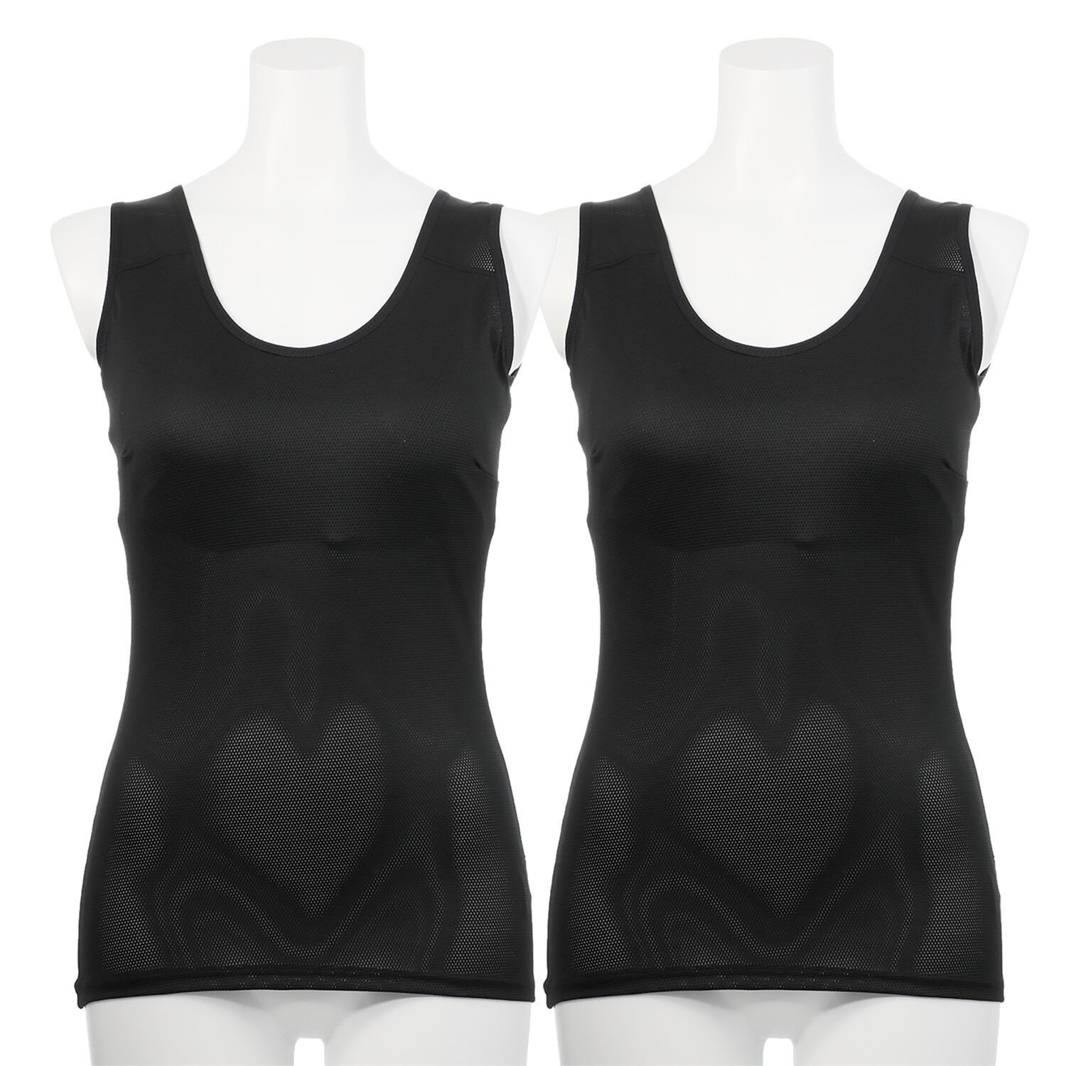 猛暑対策インナー プットンドライ 登山用肌着の技術から 生まれた特殊メッシュ使用 ブラタンクトップ 同色２枚セット