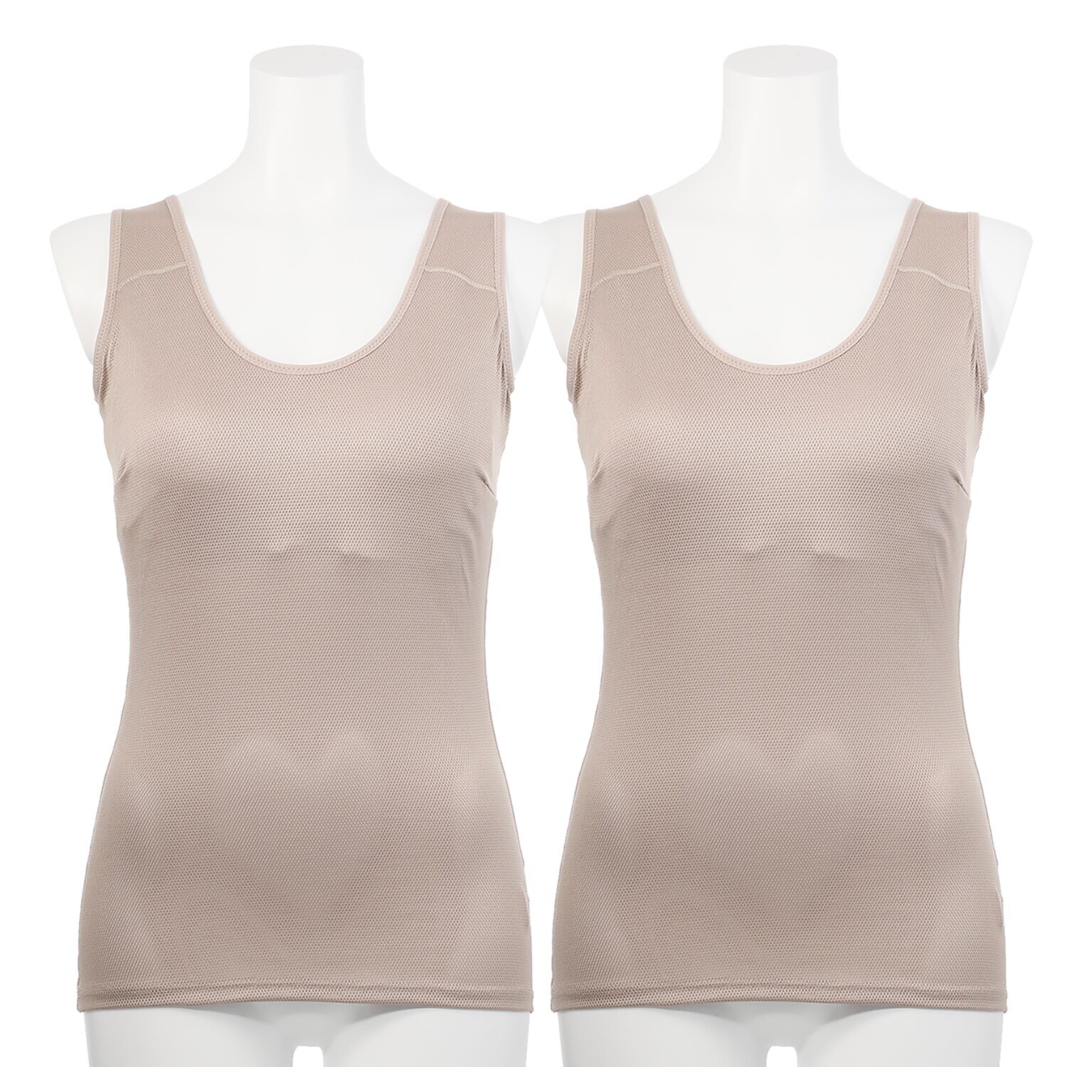 猛暑対策インナー プットンドライ 登山用肌着の技術から 生まれた特殊メッシュ使用 ブラタンクトップ 同色２枚セット