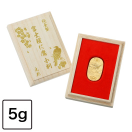 光則 純金製　小判 “富士桜に鷹” ＜５ｇ＞