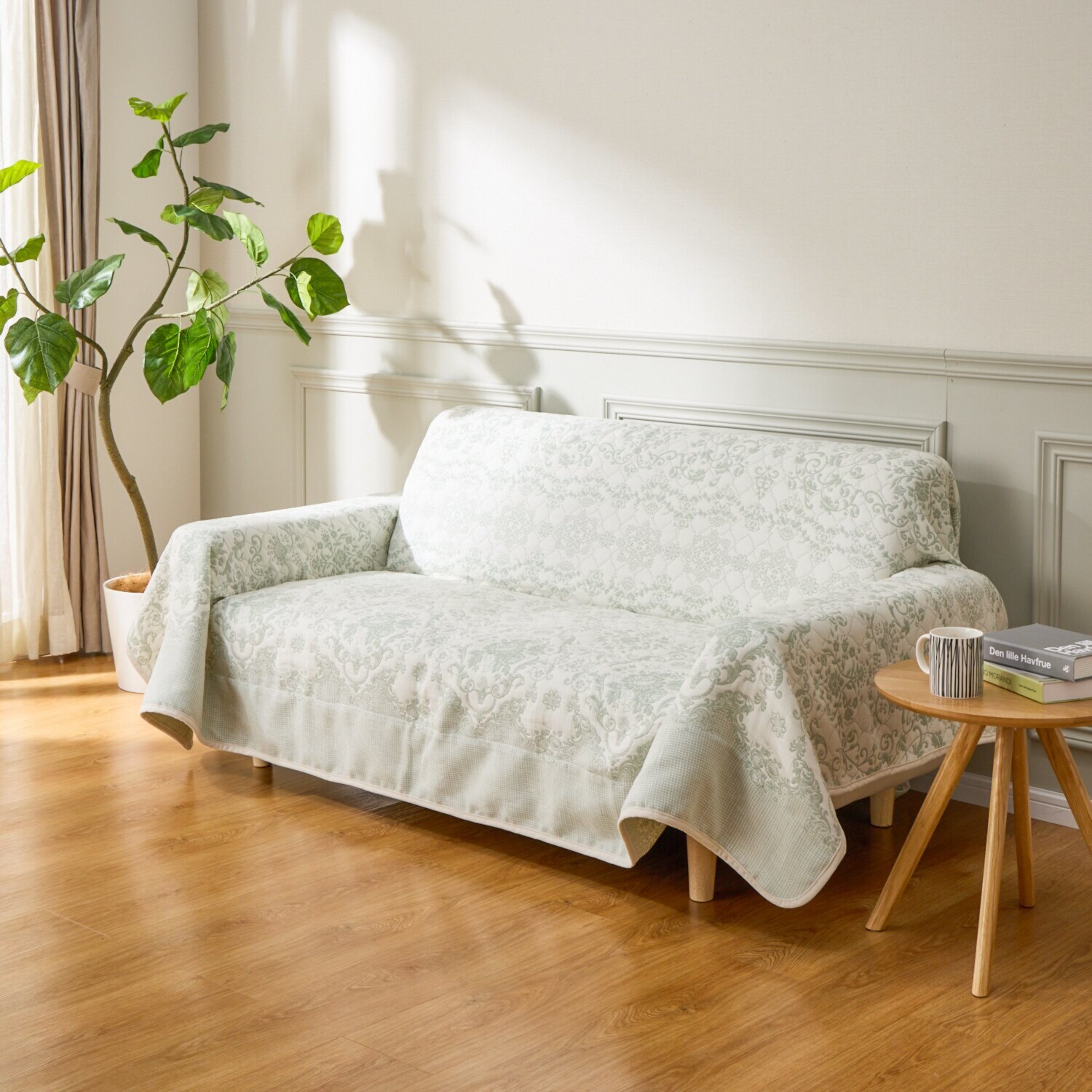 スワトウ刺しゅう協会認定 ジャガード織マルチカバー ＜１９０×２４０ｃｍ＞