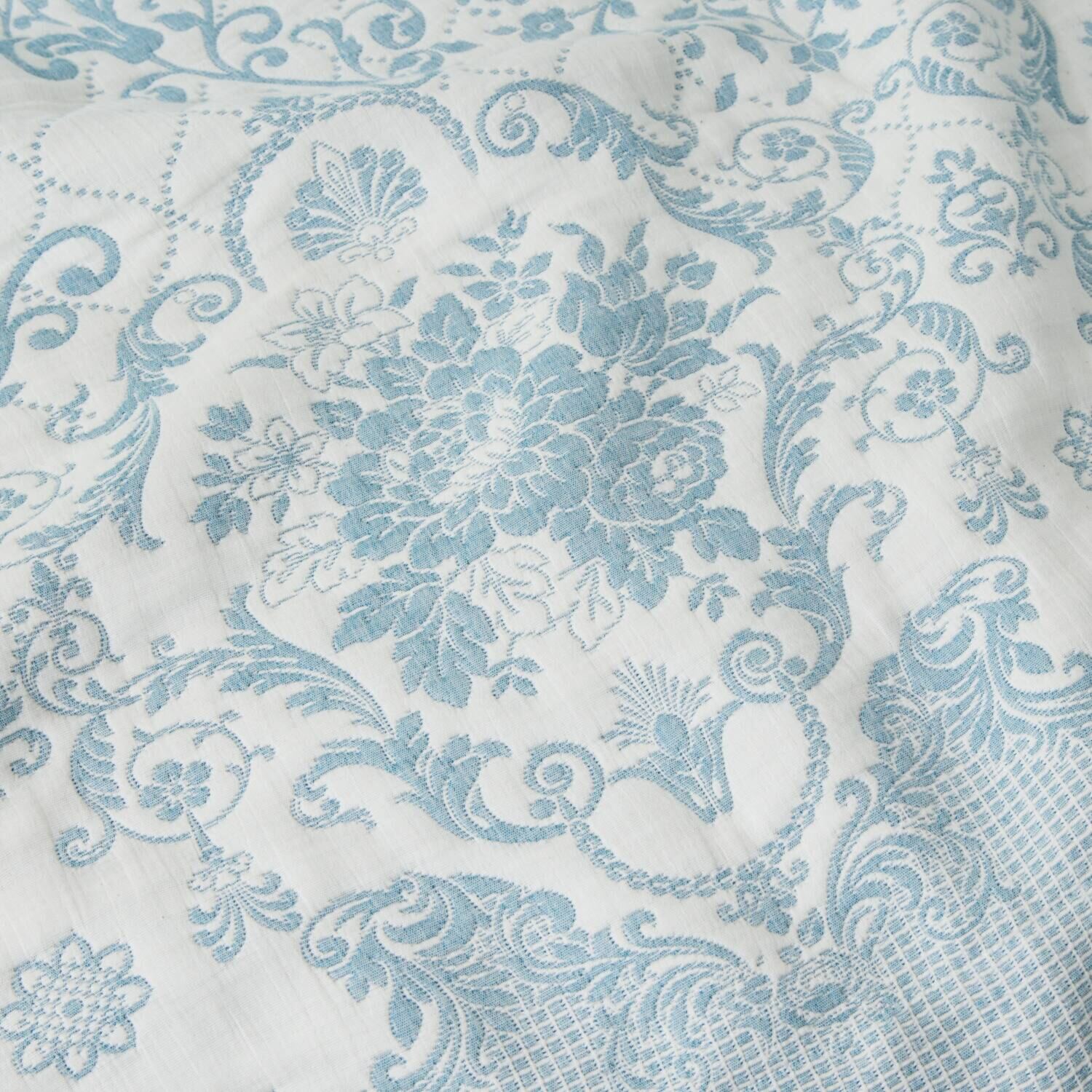 スワトウ刺しゅう協会認定 ジャガード織マルチカバー ＜１９０×２４０ｃｍ＞