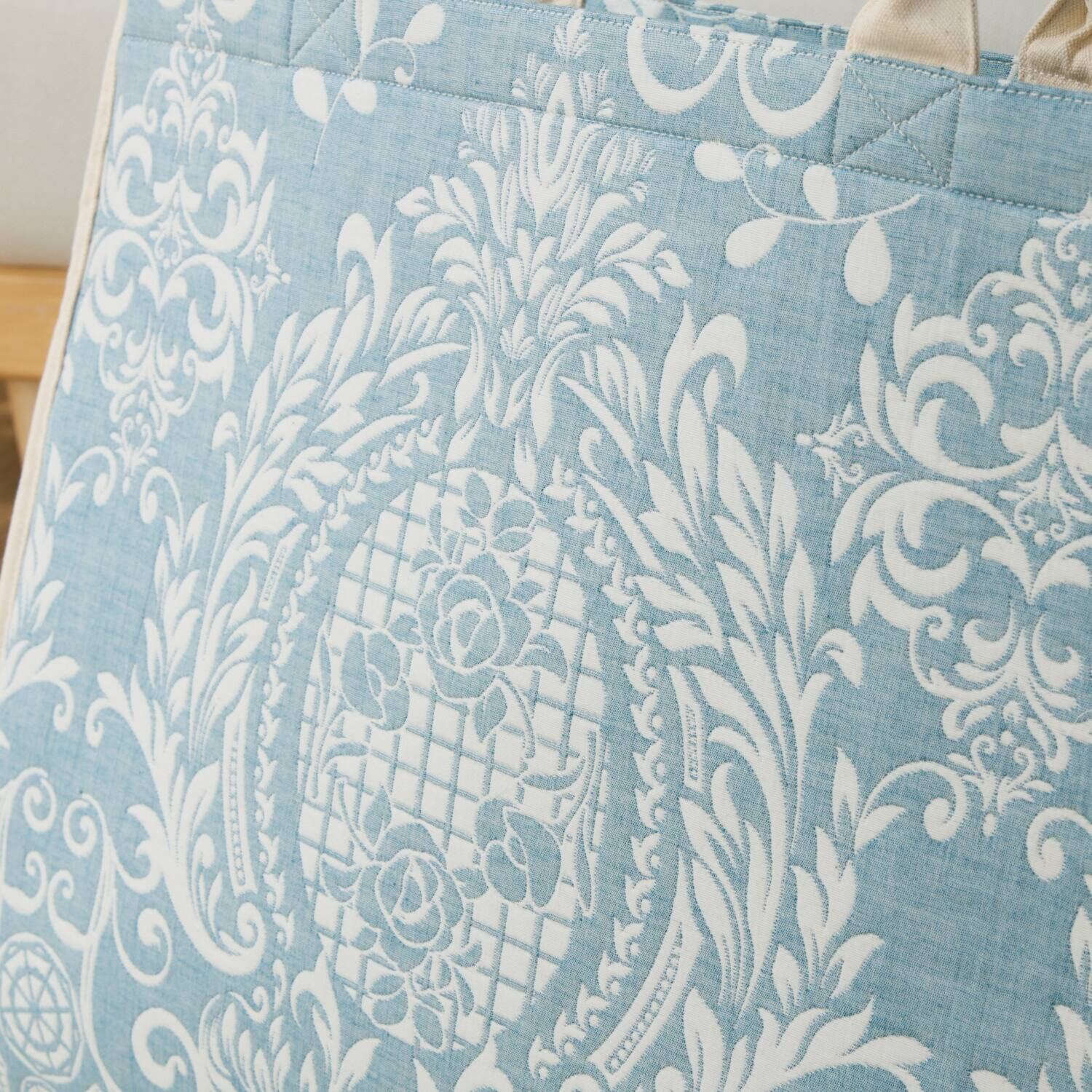 スワトウ刺しゅう協会 認定デザイン ジャガード織 インテリア収納バッグ ＜グラン＞ 