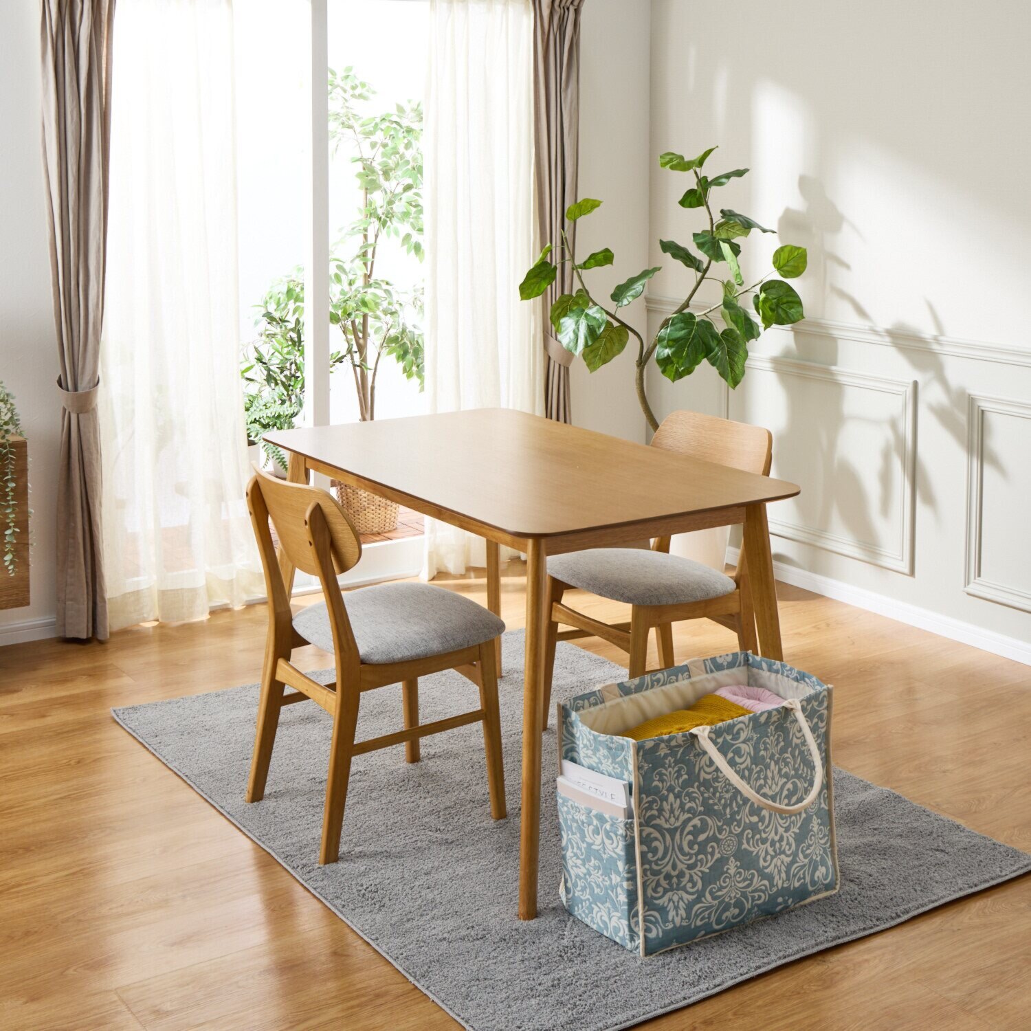 スワトウ刺しゅう協会 認定デザイン ジャガード織 インテリア収納バッグ ＜グラン＞ 