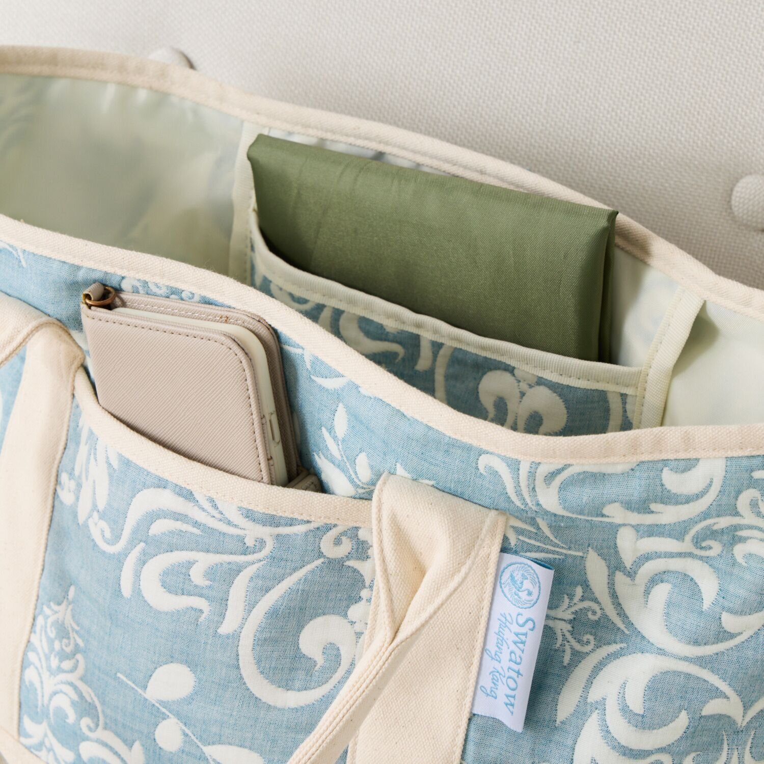 スワトウ刺しゅう協会認定 ジャガード織 ワンマイルトートバッグ