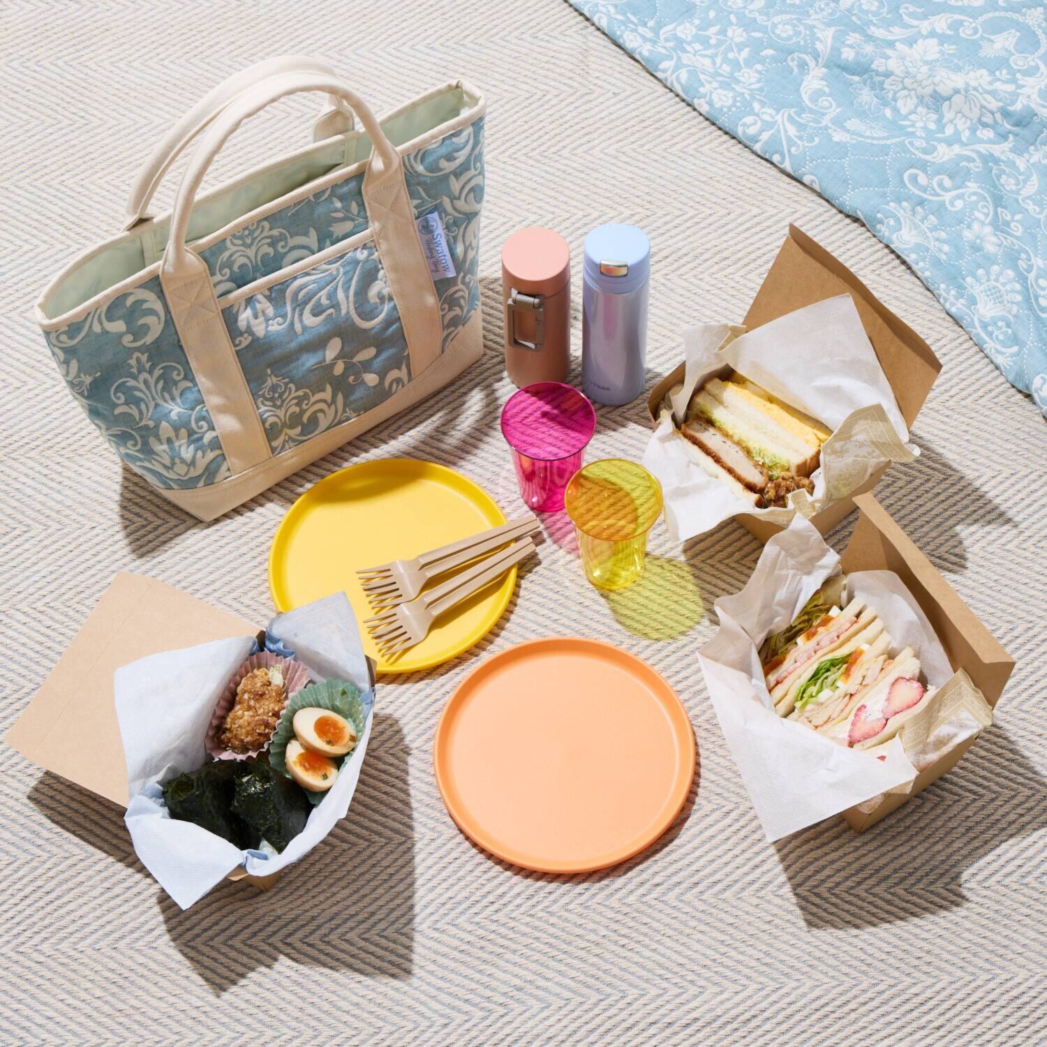 スワトウ刺しゅう協会認定 ジャガード織 ワンマイルトートバッグ