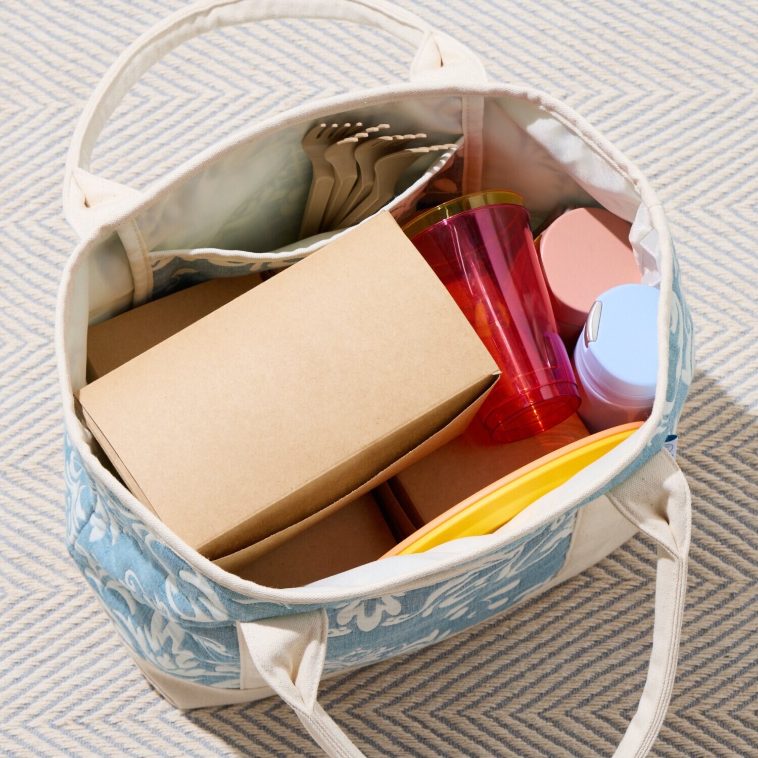 スワトウ刺しゅう協会認定 ジャガード織 ワンマイルトートバッグ