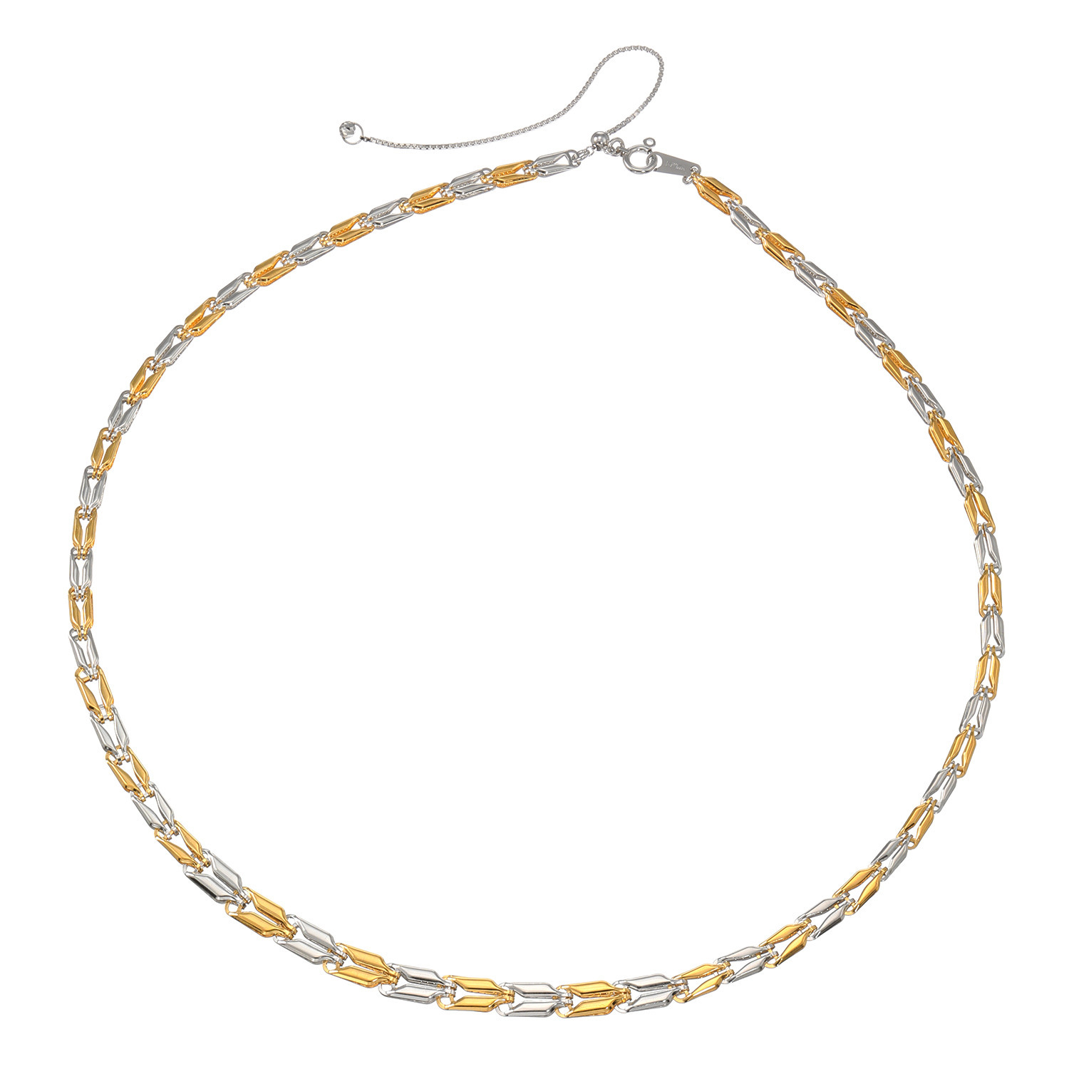 ラ・ピュア　バイ チェーンクリエイト ９ｇＵＰ 純金＆純プラチナ製 リバーシブル グラデーションネックレス