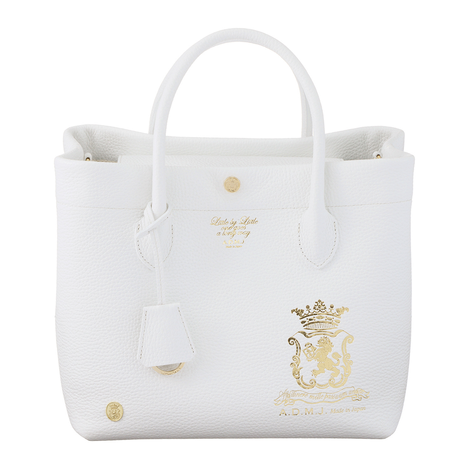 エーディーエムジェイ 牛革シュリンク型押し ＴＨＥ　キューブ トートバッグ