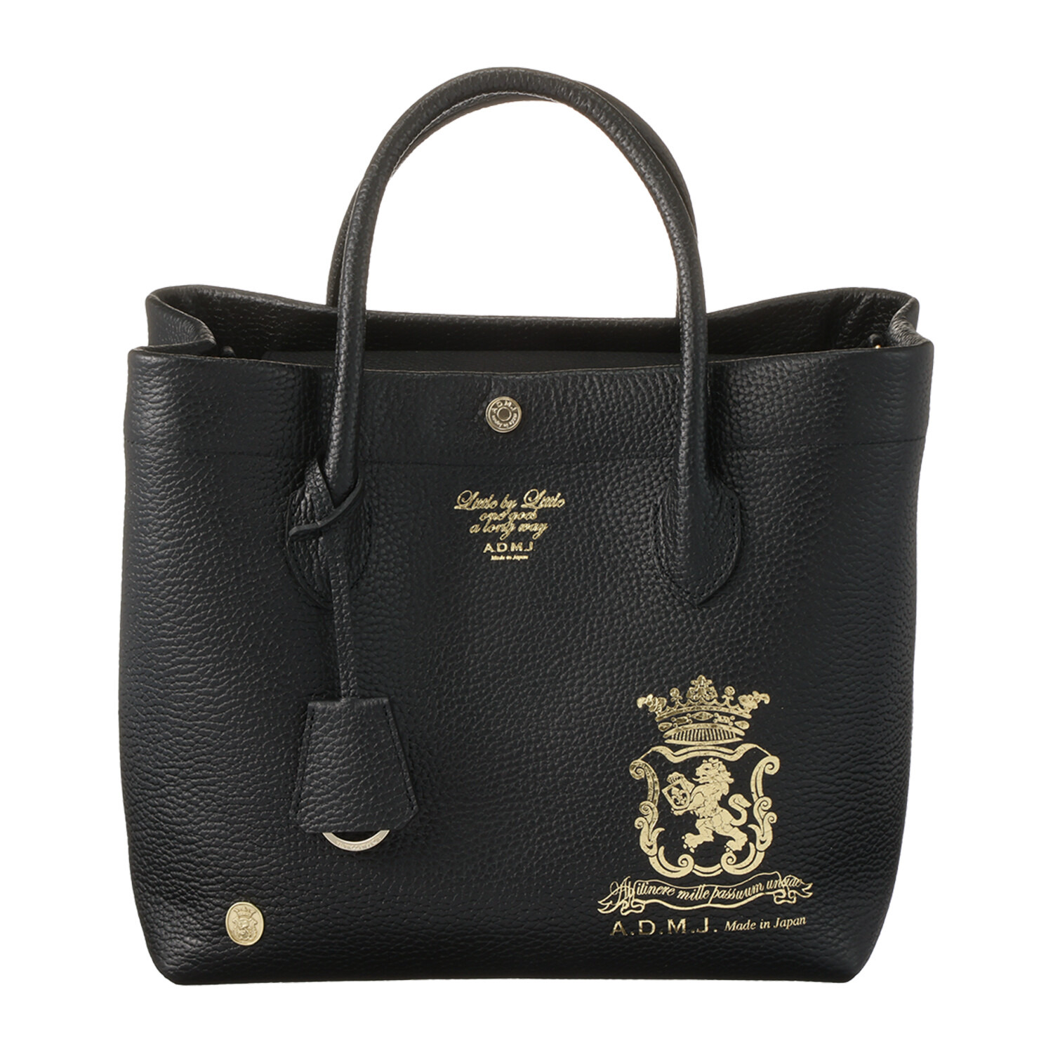 エーディーエムジェイ 牛革シュリンク型押し ＴＨＥ　キューブ トートバッグ