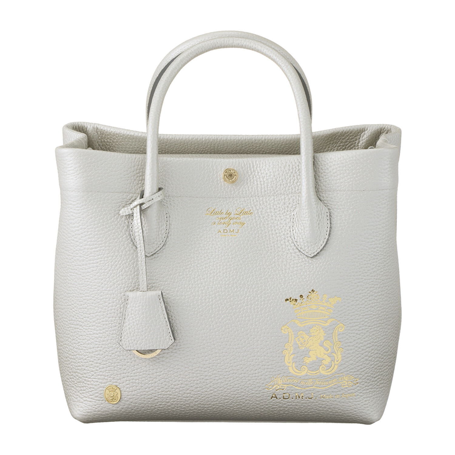 エーディーエムジェイ 牛革シュリンク型押し ＴＨＥ　キューブ トートバッグ