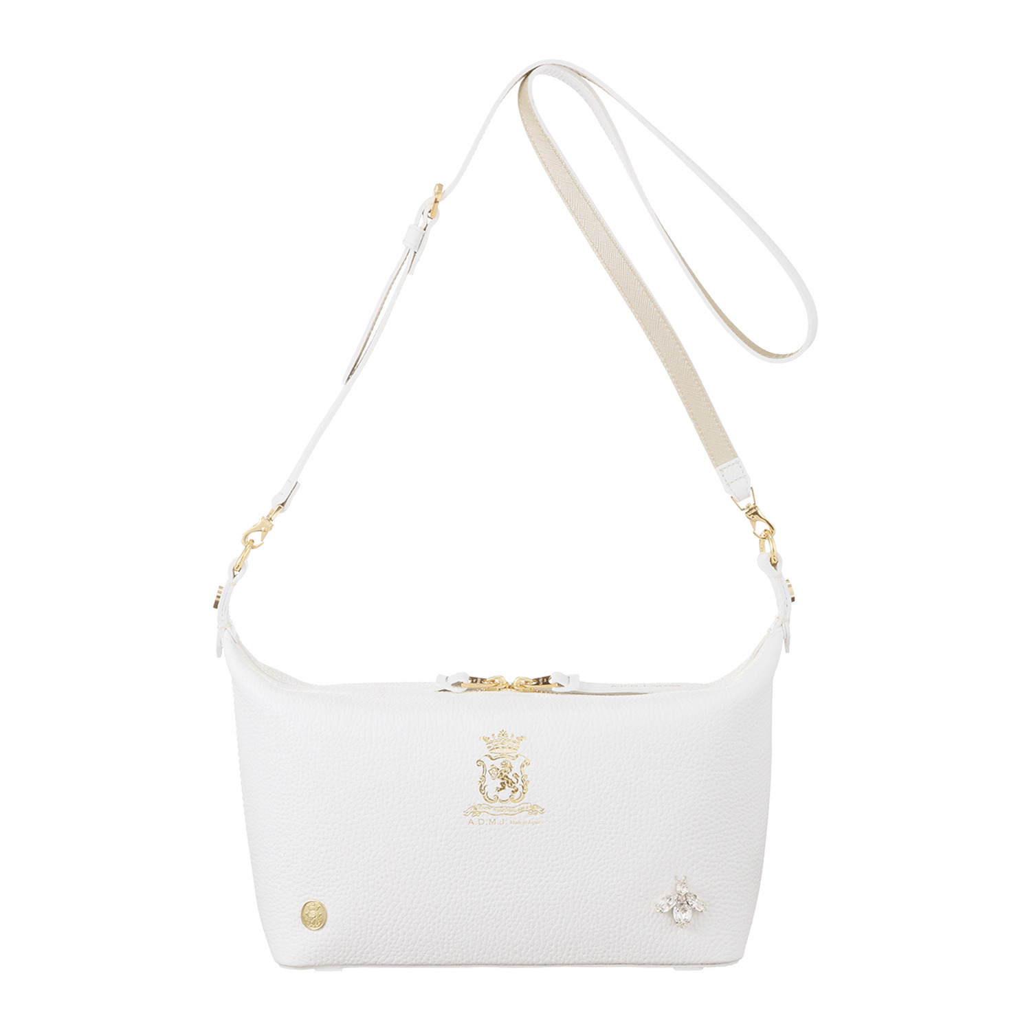 エーディーエムジェイ 牛革シュリンク型押し ＴＨＥ　ＢＥＥ クロスボディバッグ