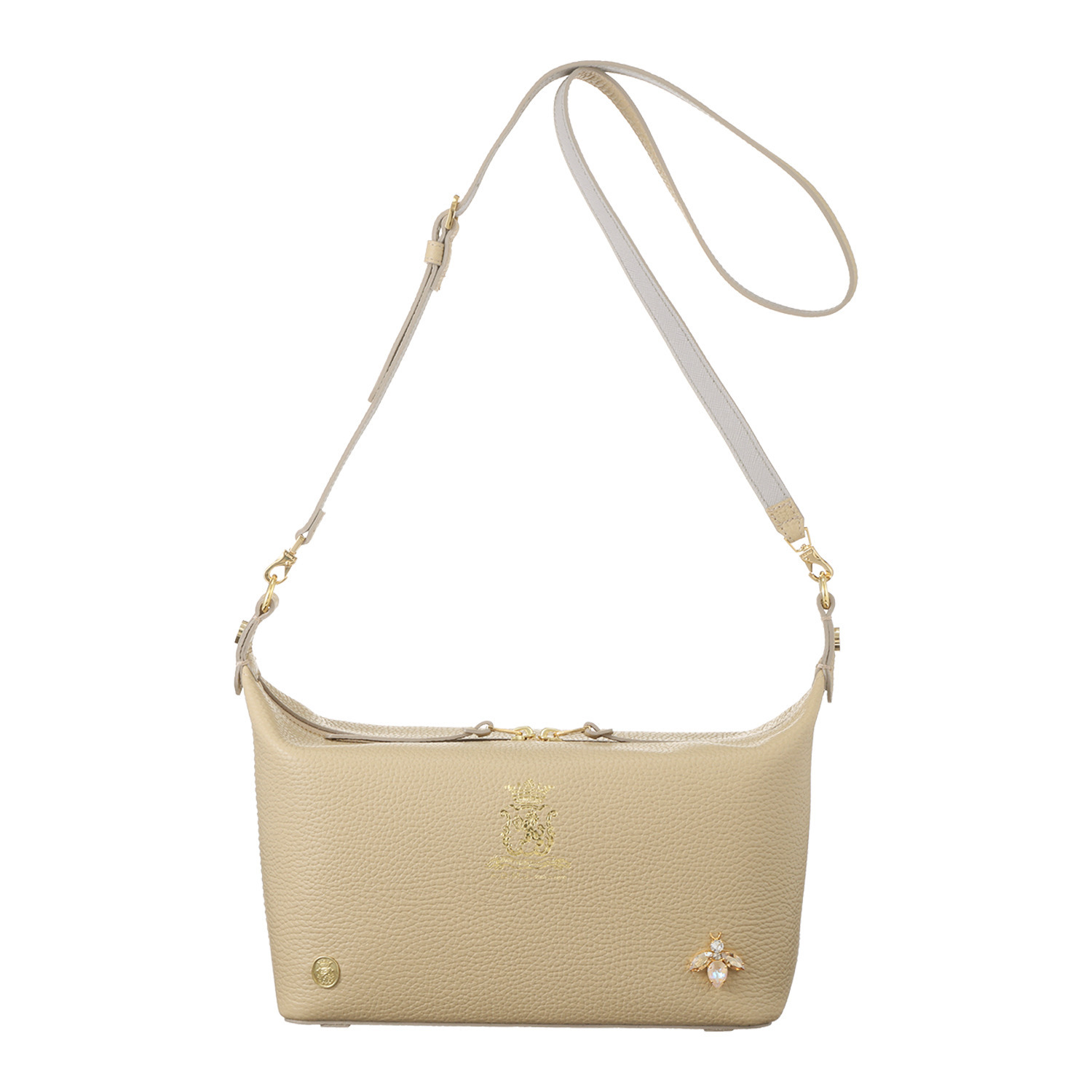 エーディーエムジェイ 牛革シュリンク型押し ＴＨＥ　ＢＥＥ クロスボディバッグ