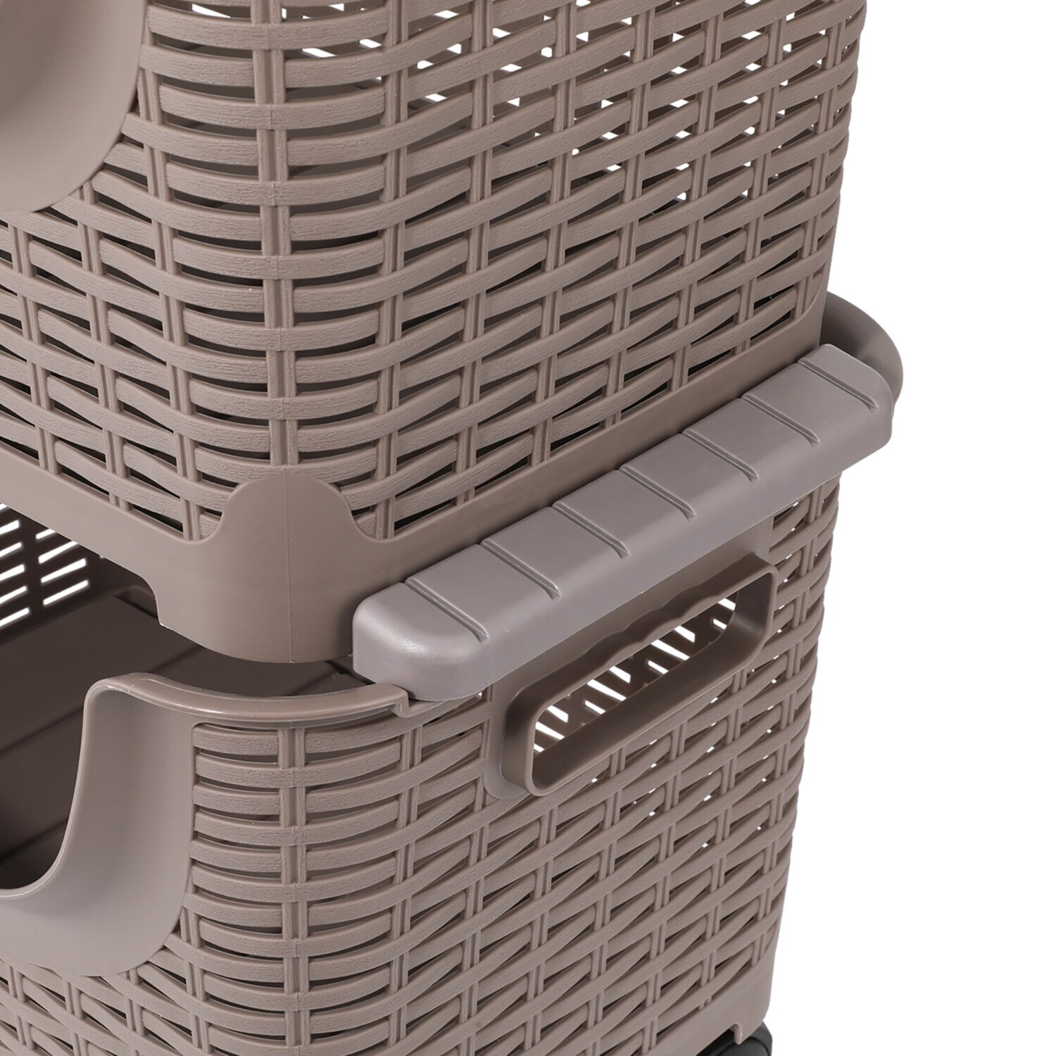 ハルサスタジオ 使い方と、収納自由自在！ 重ねて使える キャスター付きバスケット ３段セット