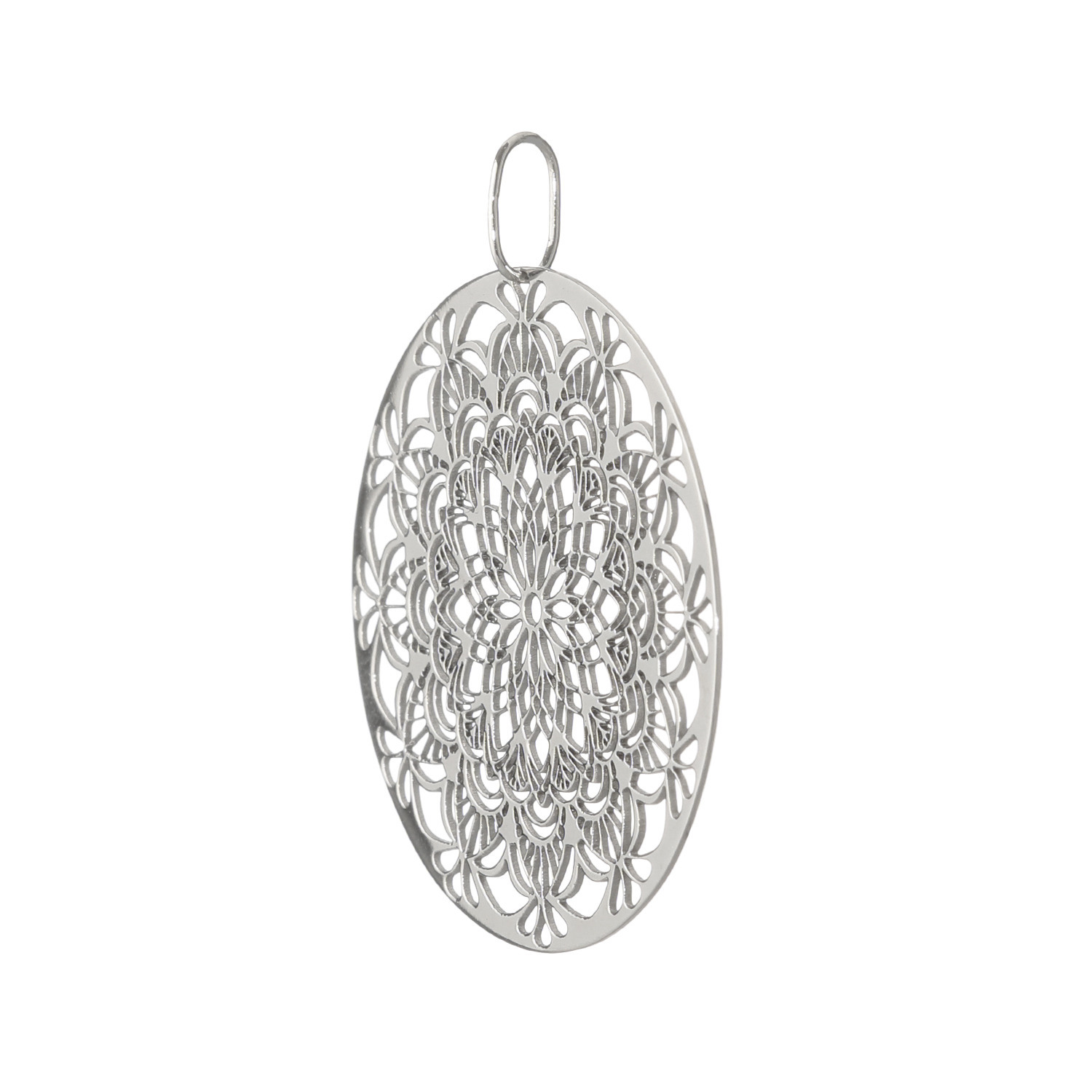 オーサムジュエリー プラチナ９５０ アラベスクデザイン ラウンド型 透かしペンダントトップ