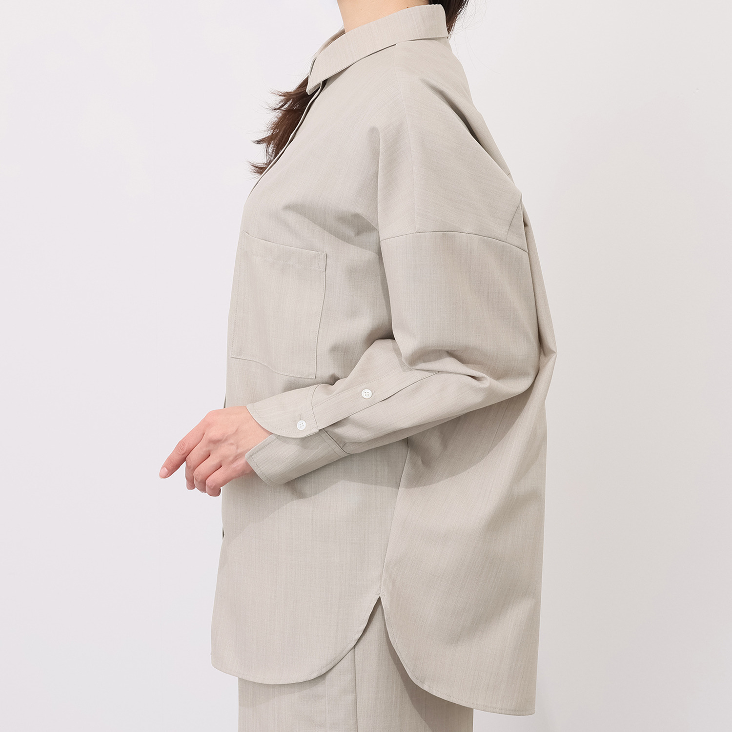 メリオン オーストラリア産 メリノウール混 シルキーソフトタッチ ３６０度美しいシャツ