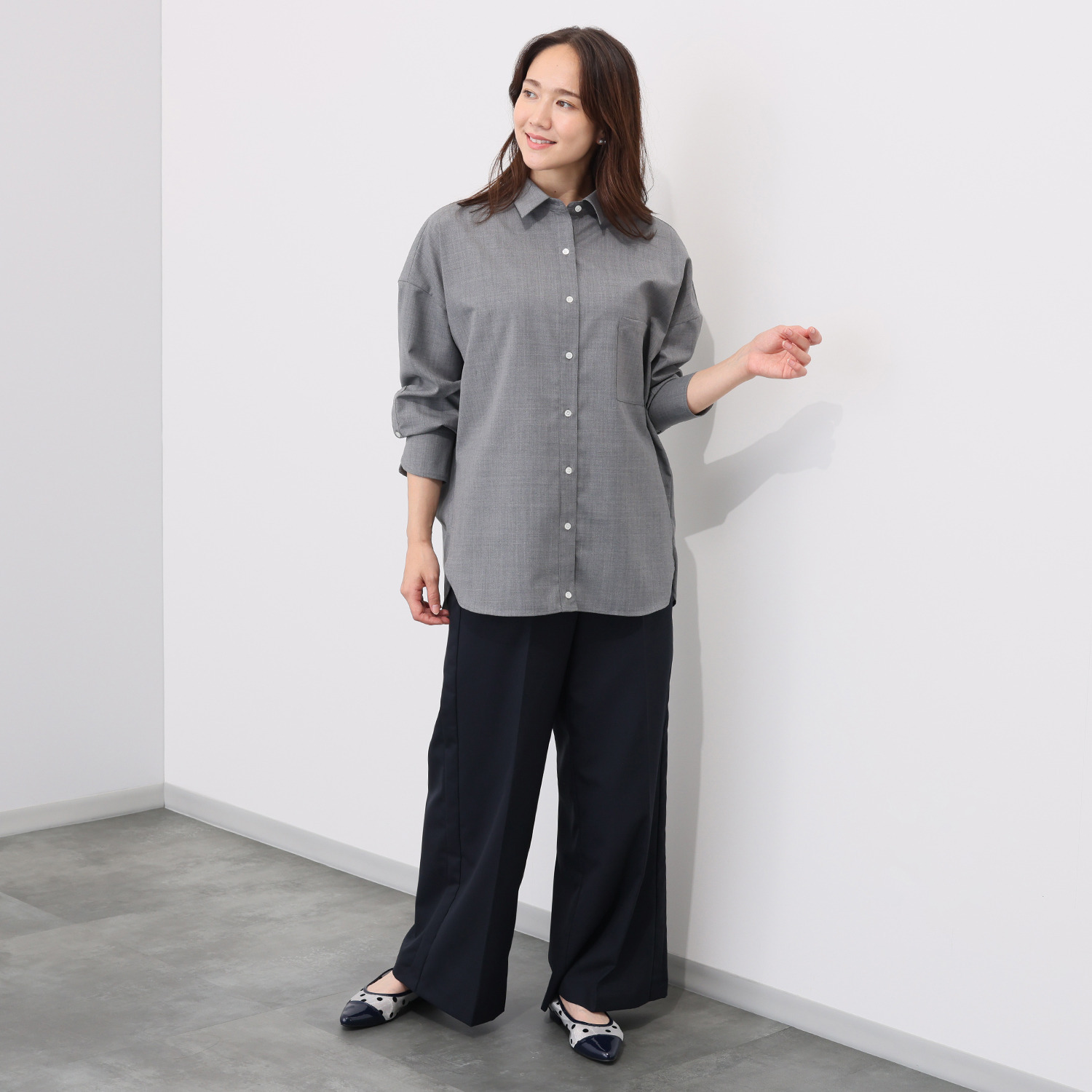 メリオン オーストラリア産 メリノウール混 シルキーソフトタッチ ３６０度美しいシャツ