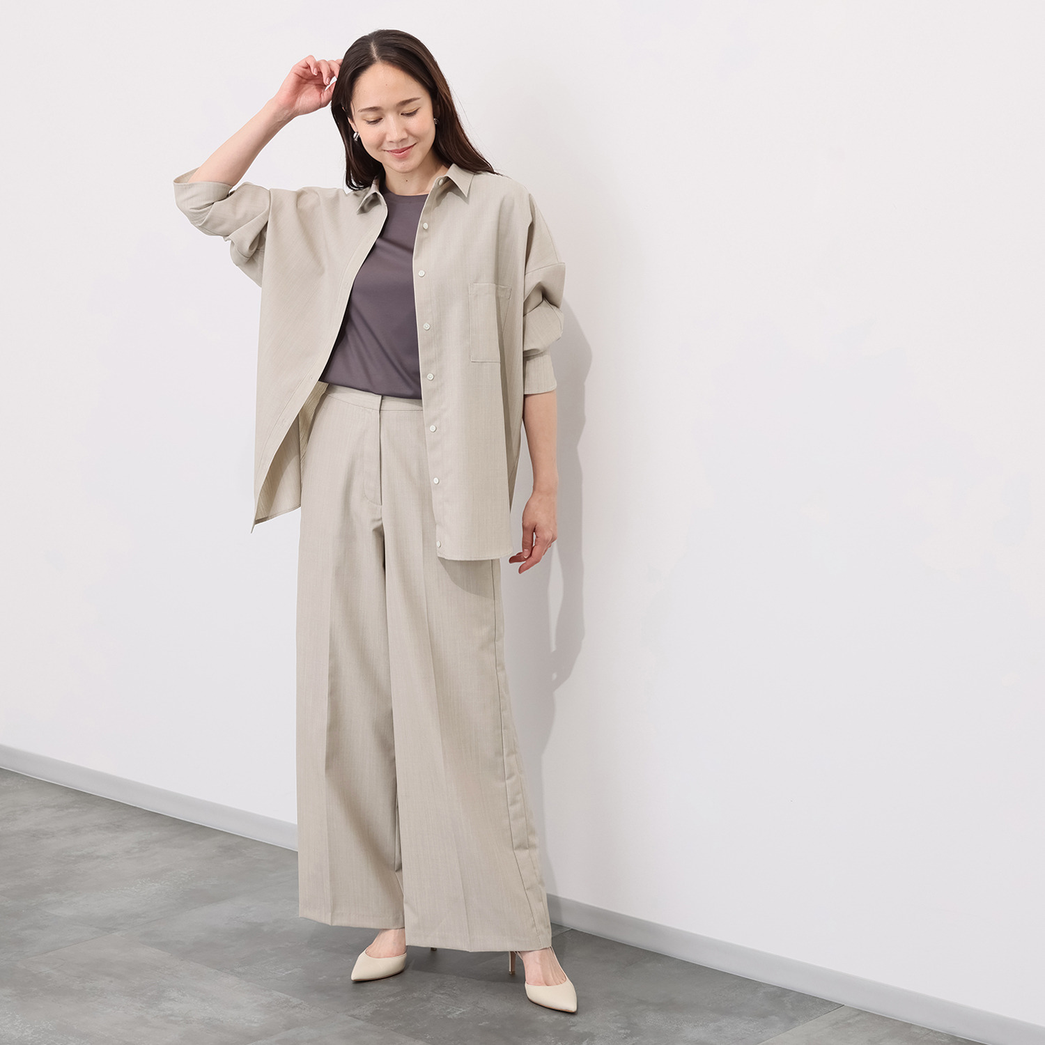 メリオン オーストラリア産 メリノウール混 シルキーソフトタッチ ３６０度美しいシャツ