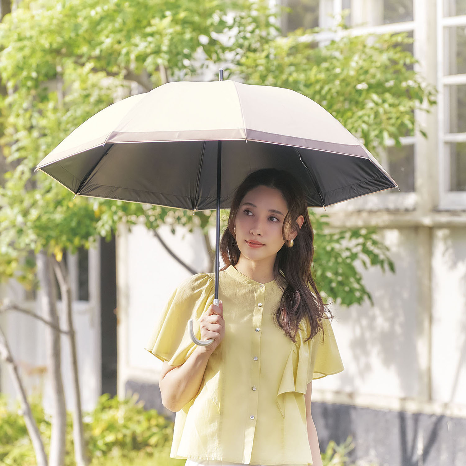 サンブロックラボ 遮夏クール晴雨兼用傘 ＜ロング＞ 