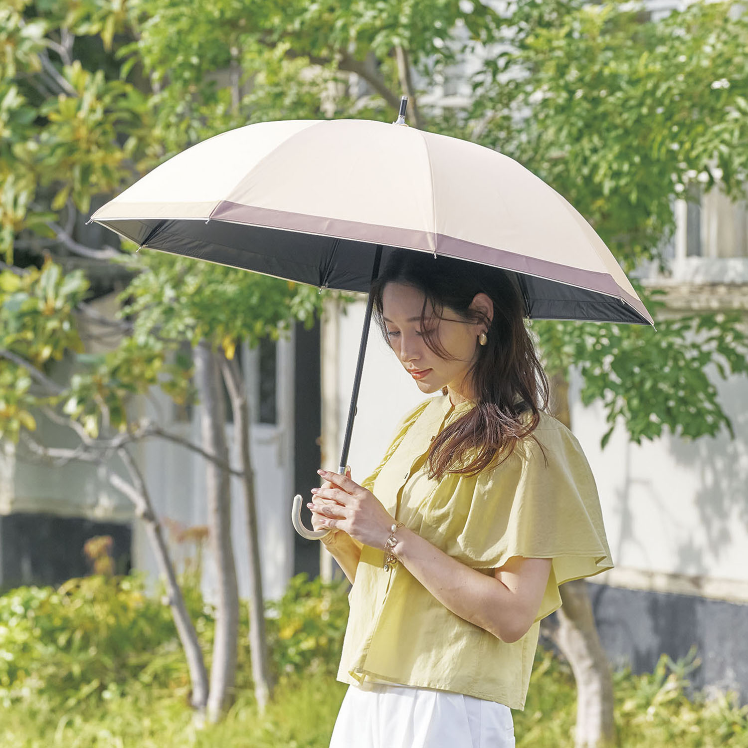 サンブロックラボ 遮夏クール晴雨兼用傘 ＜ロング＞ 
