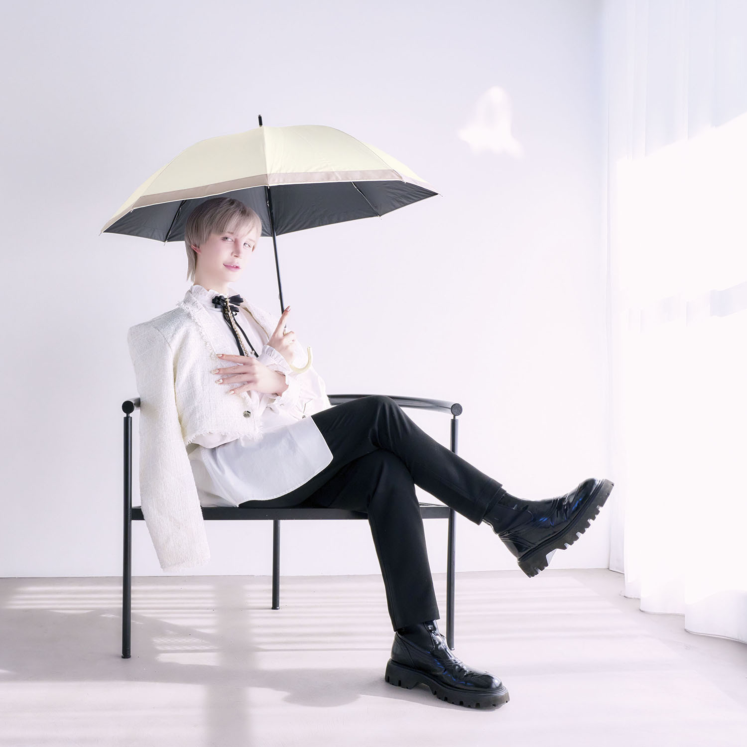 サンブロックラボ 遮夏クール晴雨兼用傘 ＜ロング＞ 